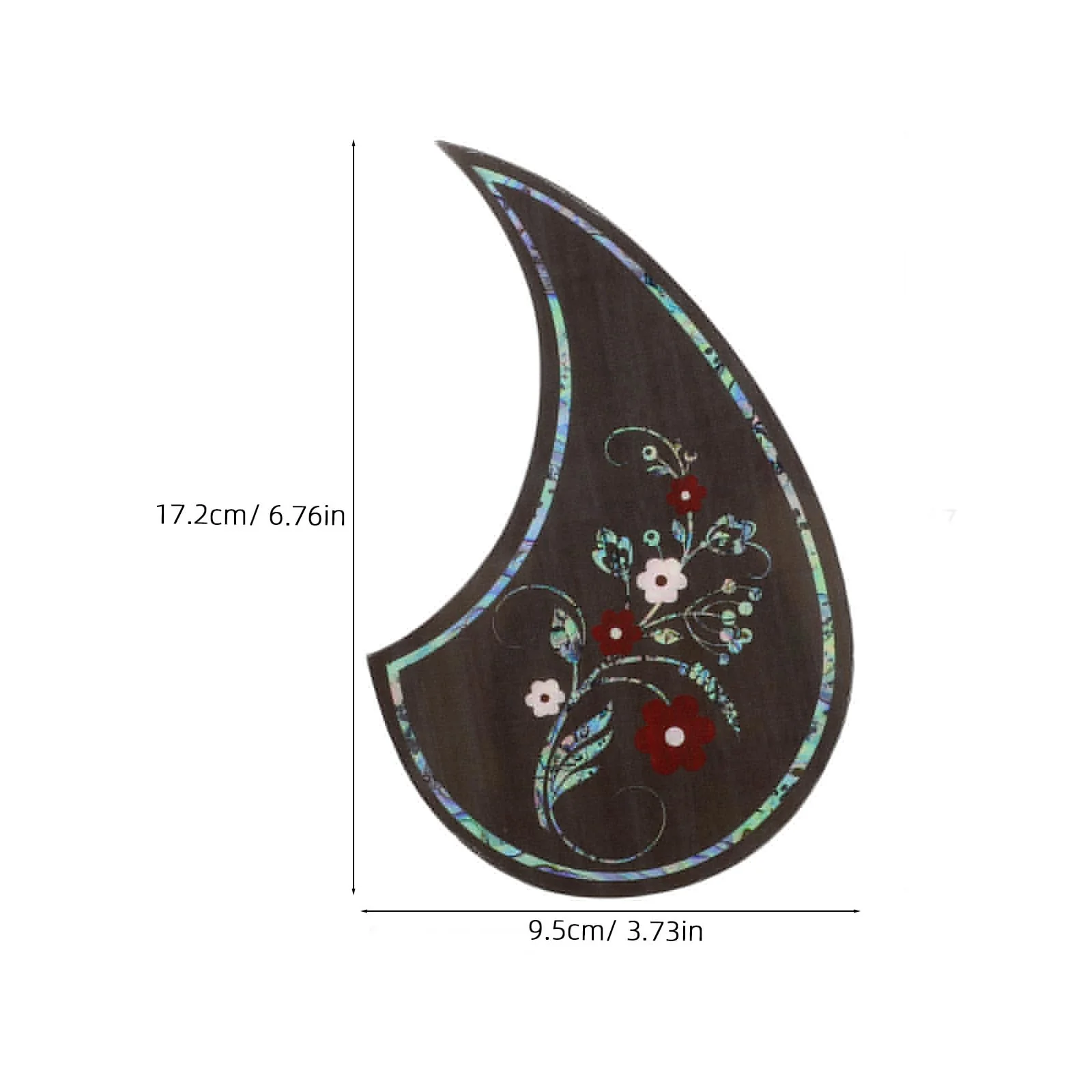 Vaguelly Bass Pickguards PVC Universal Folk Acoustic Guitar Pickguard Teardrop Shape Self-adhesive Guitar Pickguard Sticker Fits 39-41inches - Image 3
