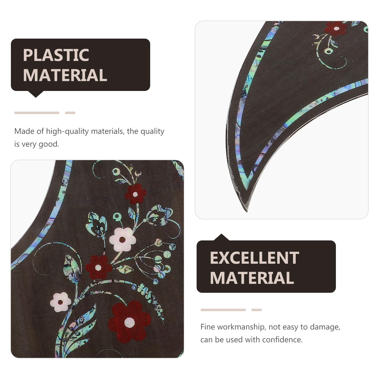Vaguelly Bass Pickguards PVC Universal Folk Acoustic Guitar Pickguard Teardrop Shape Self-adhesive Guitar Pickguard Sticker Fits 39-41inches - Image 7