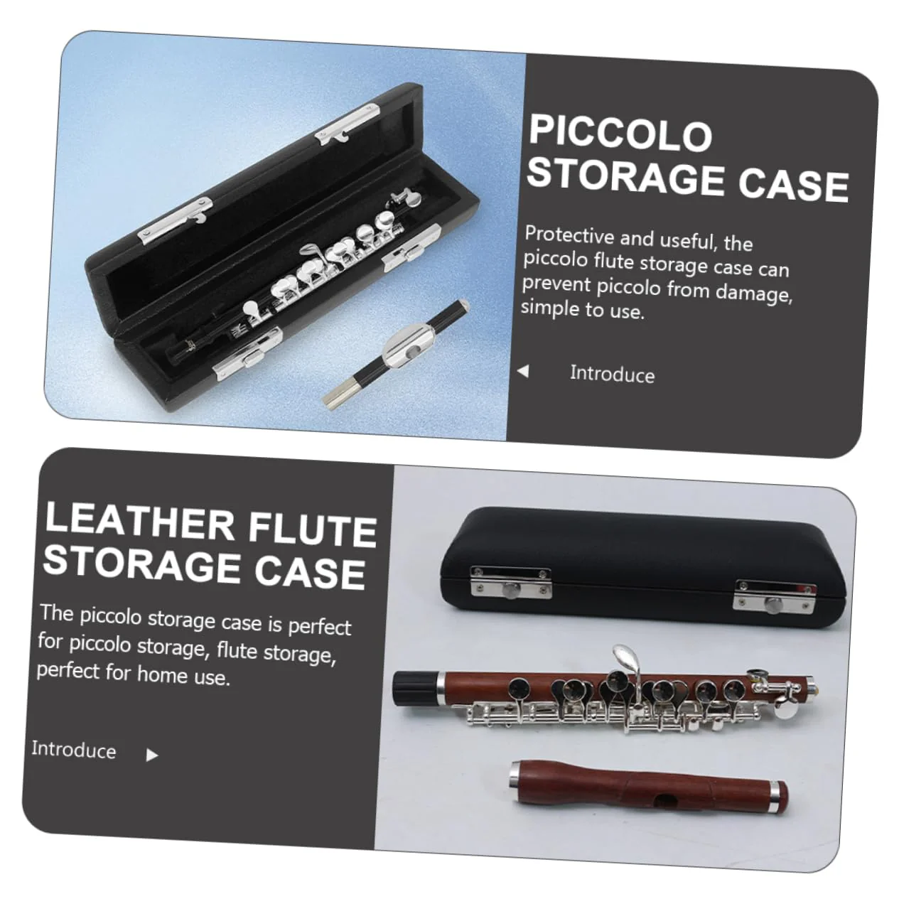 Vaguelly Box Leather Piccolo Case Piccolo Musical Instrument Case Flute Case Piccolo Music Instrument Case Flute Musical Instrument Case Hardware Storage - Image 5