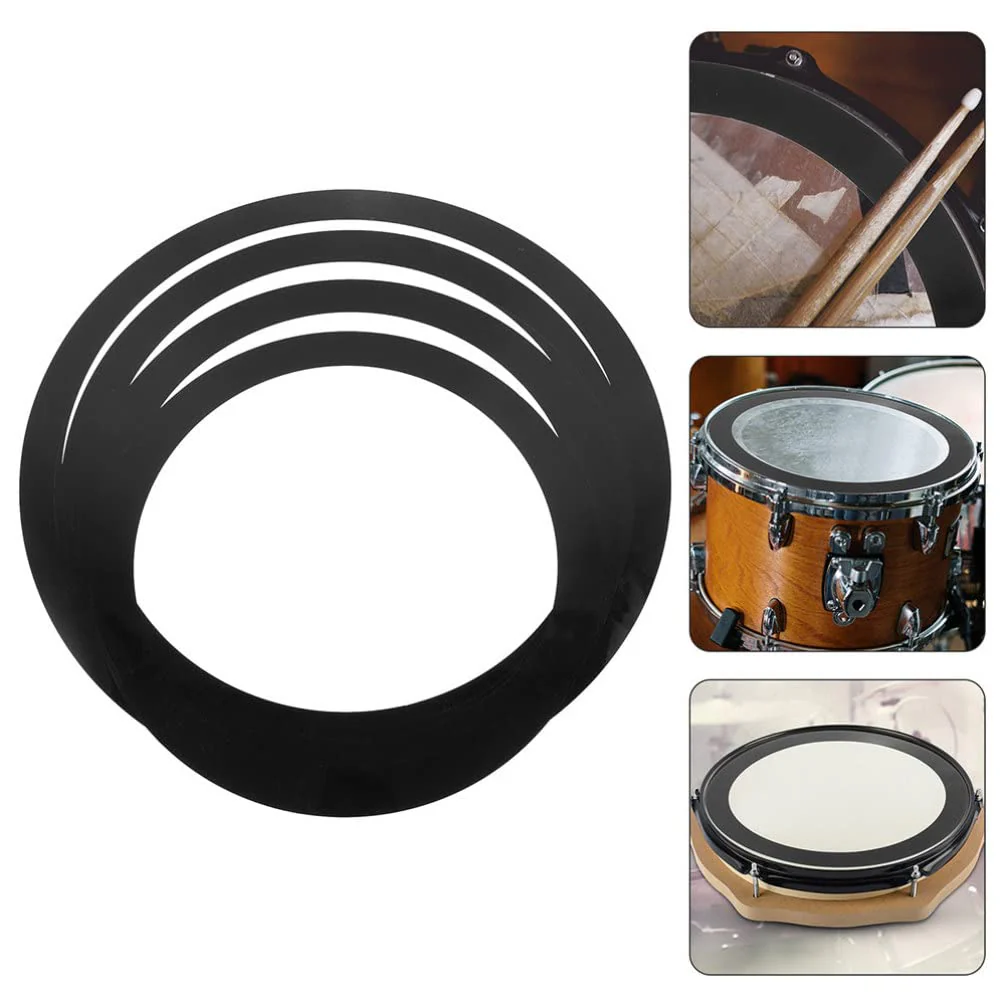 Vaguelly Electronic Drum Pads Drum Damperner Ring 4 Pieces/set Drum O Rings Drum Mufflers Circle Drum Dampeners Bass Drum Port Hole Rings, 12/13/14/16inch Drum Tone Control Ring Electronics Tools Black - Image 6