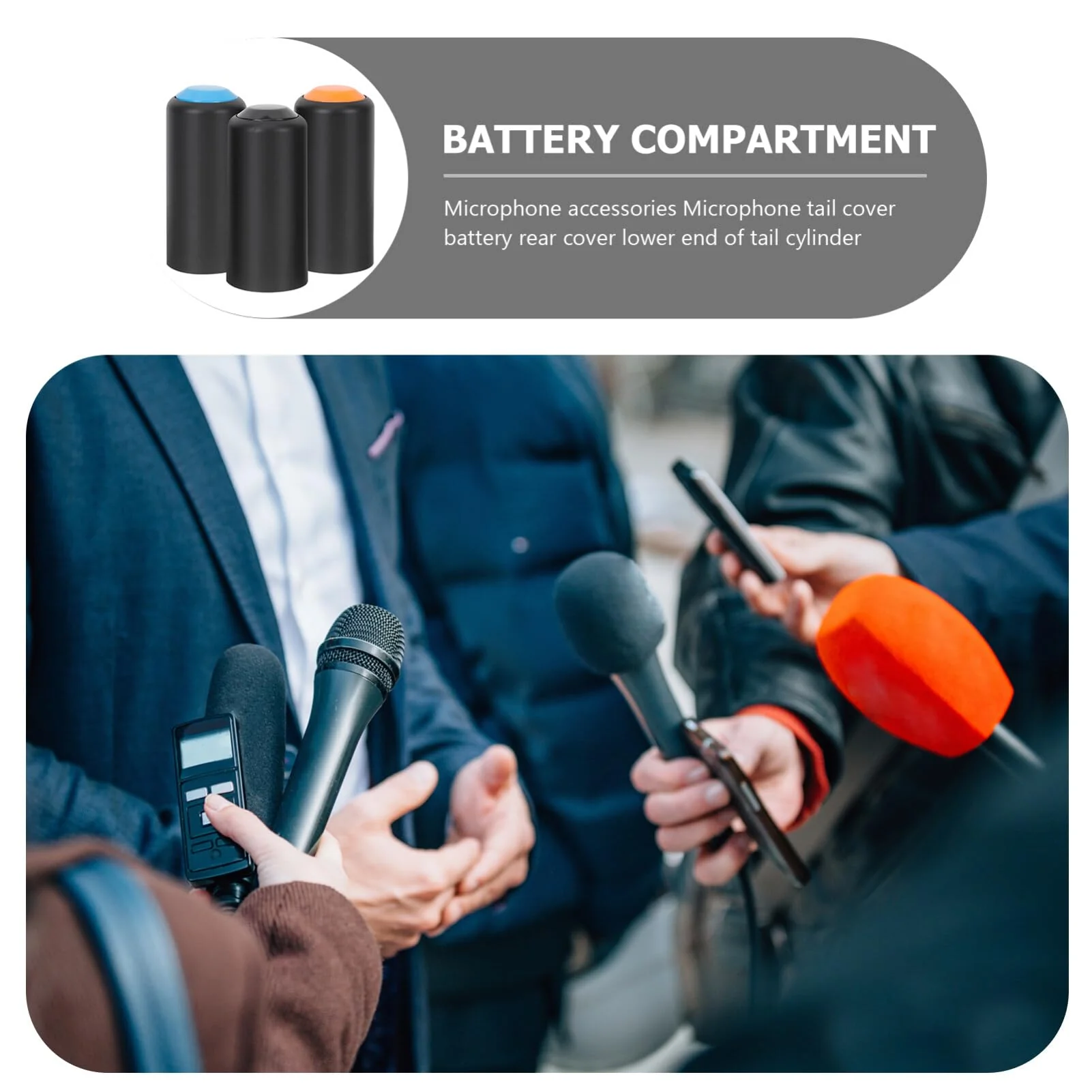 Vaguelly Mic Battery Covers Battery Cover 3pcs Mic Screw on Caps Cover Compatible for Shure PGX2/SLX2/PG58/ / - Image 3