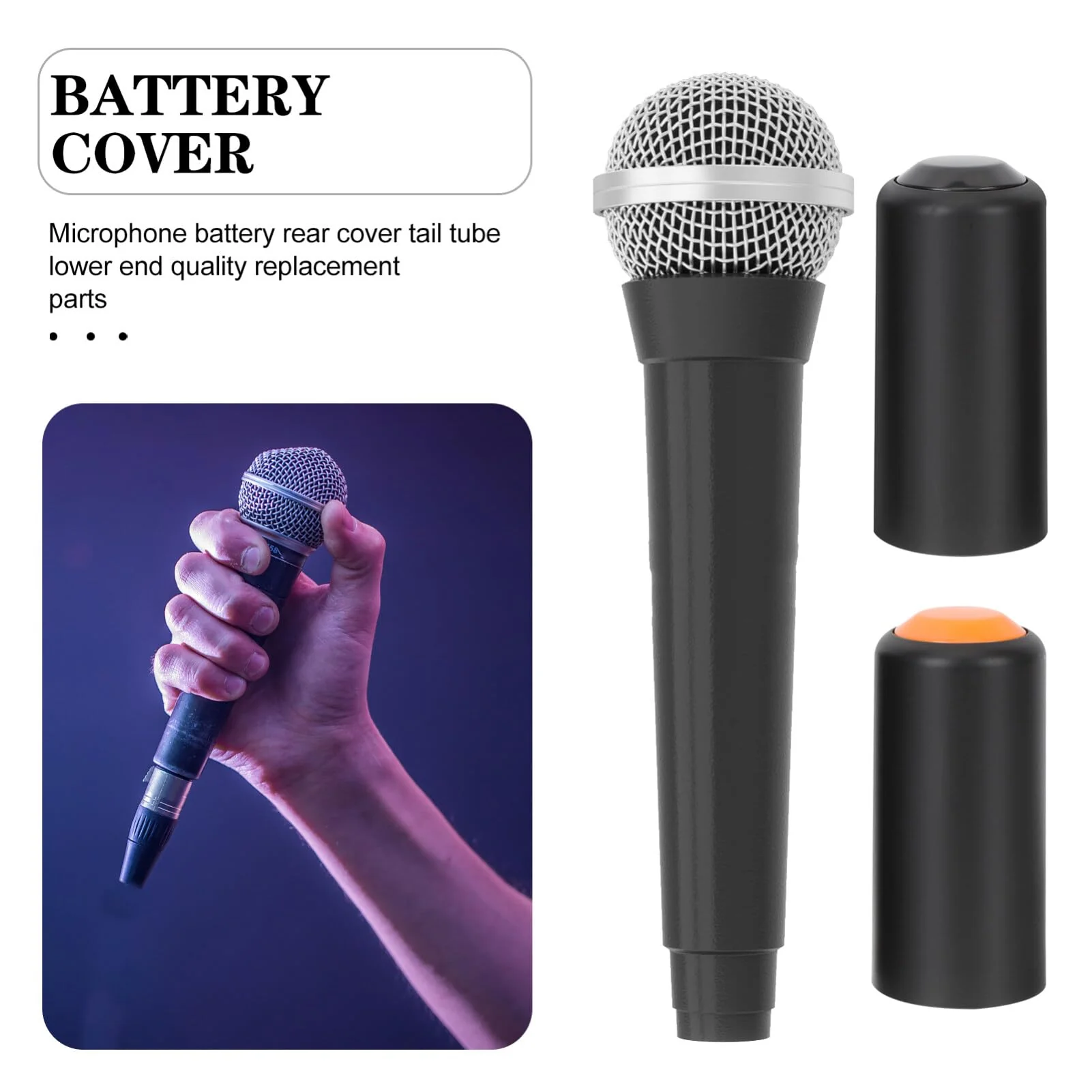 Vaguelly Mic Battery Covers Battery Cover 3pcs Mic Screw on Caps Cover Compatible for Shure PGX2/SLX2/PG58/ / - Image 7