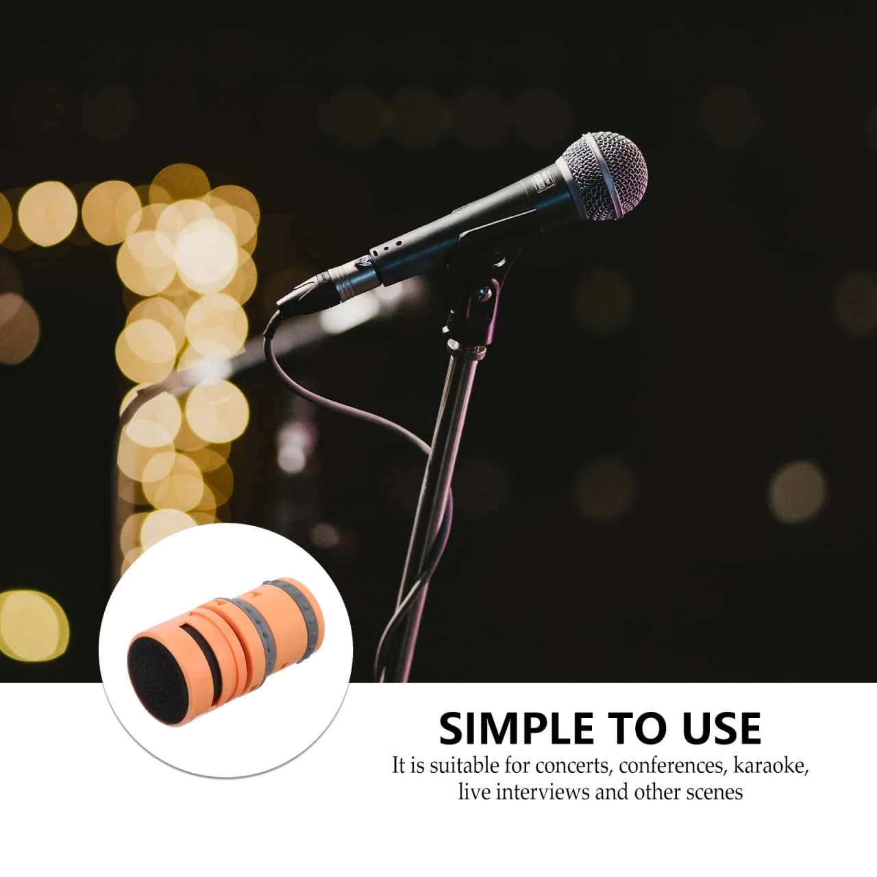 Vaguelly Mic Supplies 2pcs Dynamic Microphone DIY Microphone Accessory Microphone Capsule Noise canceling Microphone for Mic Cardioid Mic Mic Core Hand Microphone abs Noise Reduction 3.1X5.7CMx2pcs Orangex2pcs - Image 2