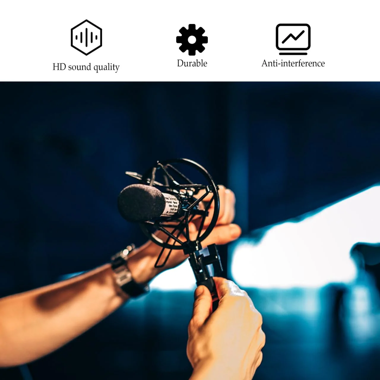 Vaguelly Mic Supplies 2pcs Dynamic Microphone DIY Microphone Accessory Microphone Capsule Noise canceling Microphone for Mic Cardioid Mic Mic Core Hand Microphone abs Noise Reduction 3.1X5.7CMx2pcs Orangex2pcs - Image 3