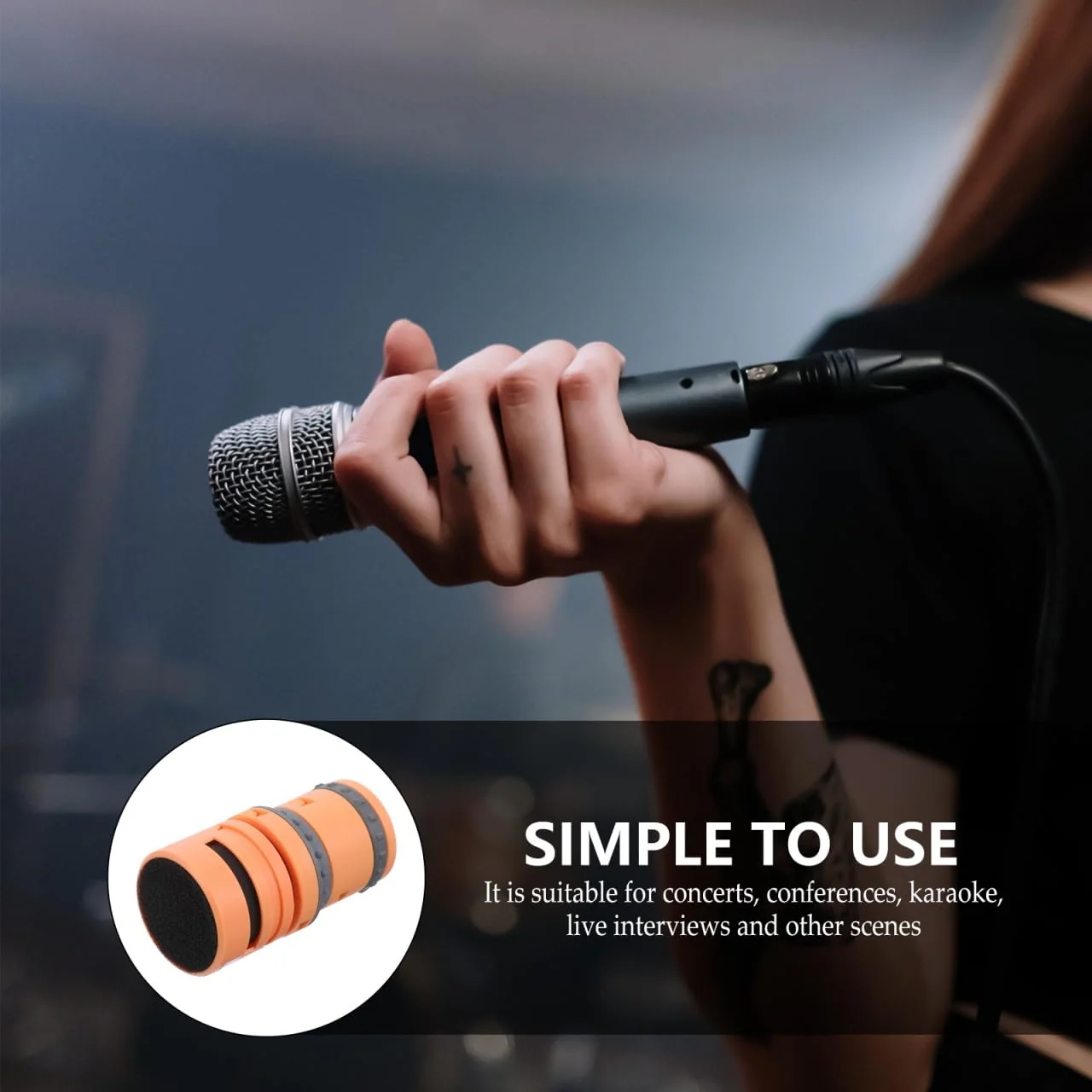Vaguelly Mic Supplies 2pcs Dynamic Microphone DIY Microphone Accessory Microphone Capsule Noise canceling Microphone for Mic Cardioid Mic Mic Core Hand Microphone abs Noise Reduction 3.1X5.7CMx2pcs Orangex2pcs - Image 7