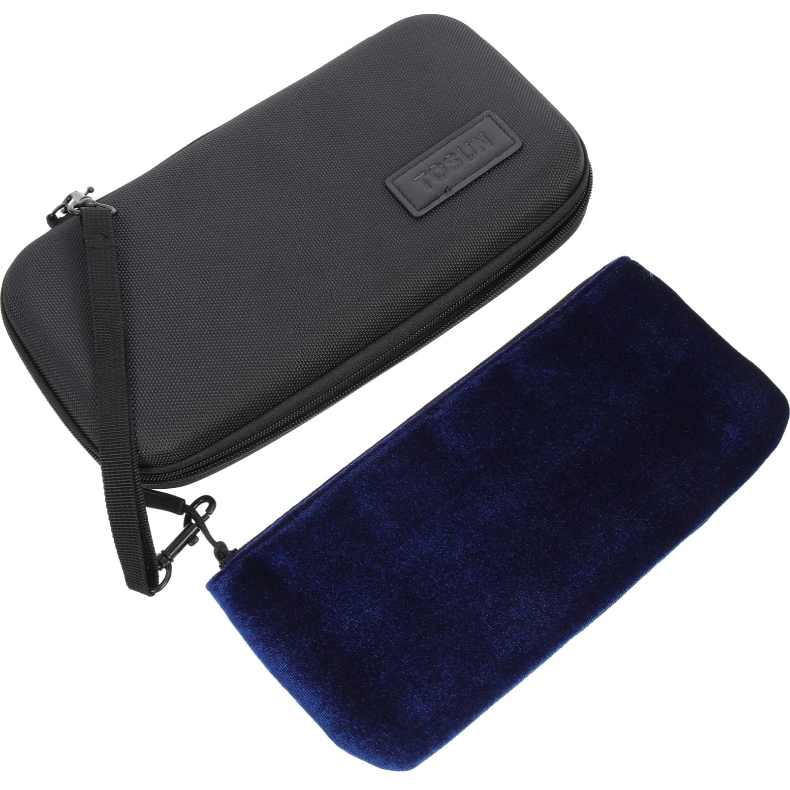 Vaguelly Saxophone Mouthpieces Case, Superior Oxford Cloth Clarinet Mouthpieces Case,Blue Velvet Lining,Multi Space Woodwind Case Storage Bag - Image 2