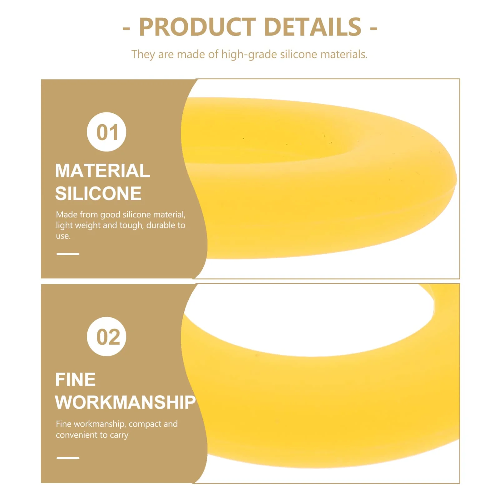 Vaguelly Silicone Saxophone Silencer Ring Saxophone Mute Dampener for Alto Tenor Saxophone Accessory Yellow - Image 6