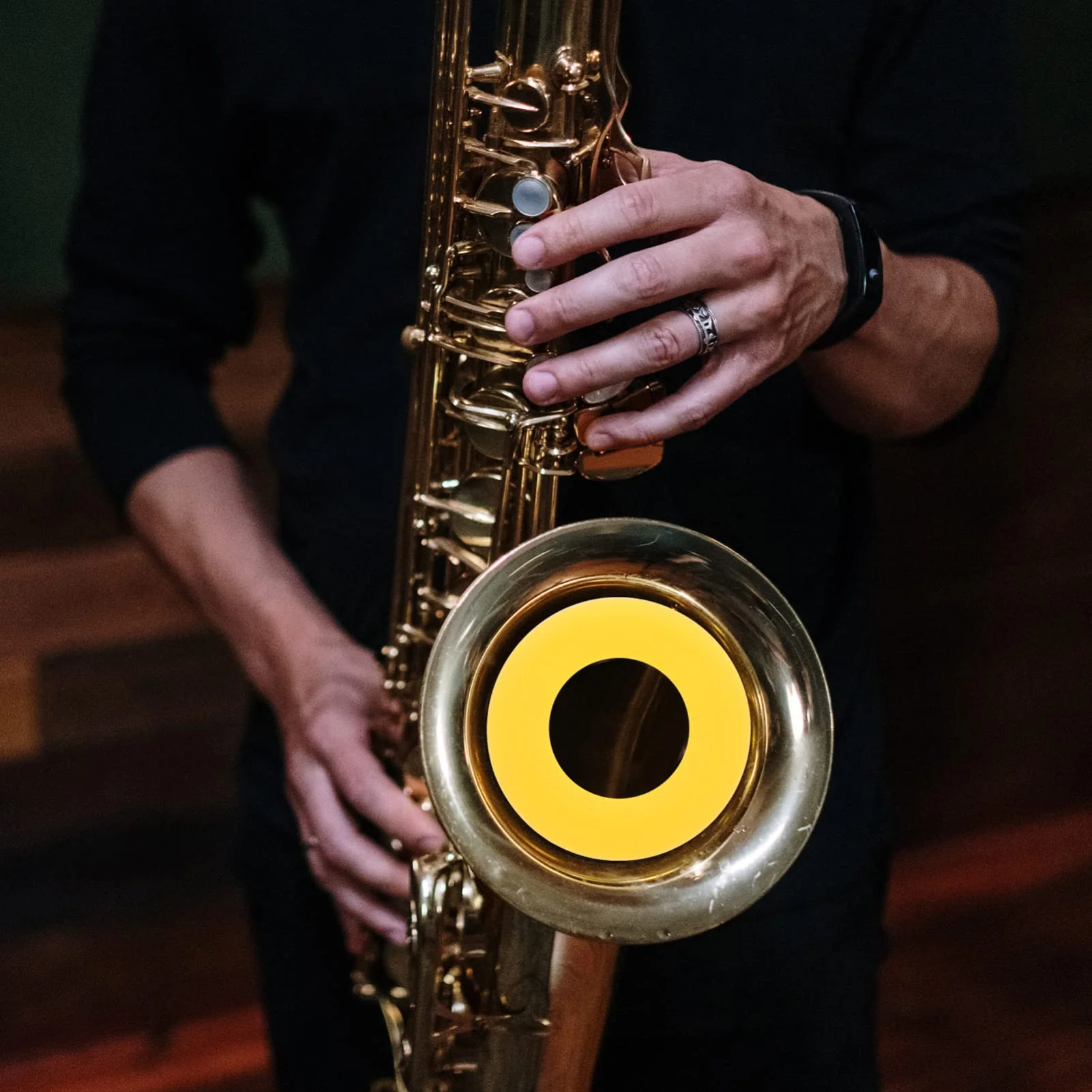 Vaguelly Silicone Saxophone Silencer Ring Saxophone Mute Dampener for Alto Tenor Saxophone Accessory Yellow - Image 7