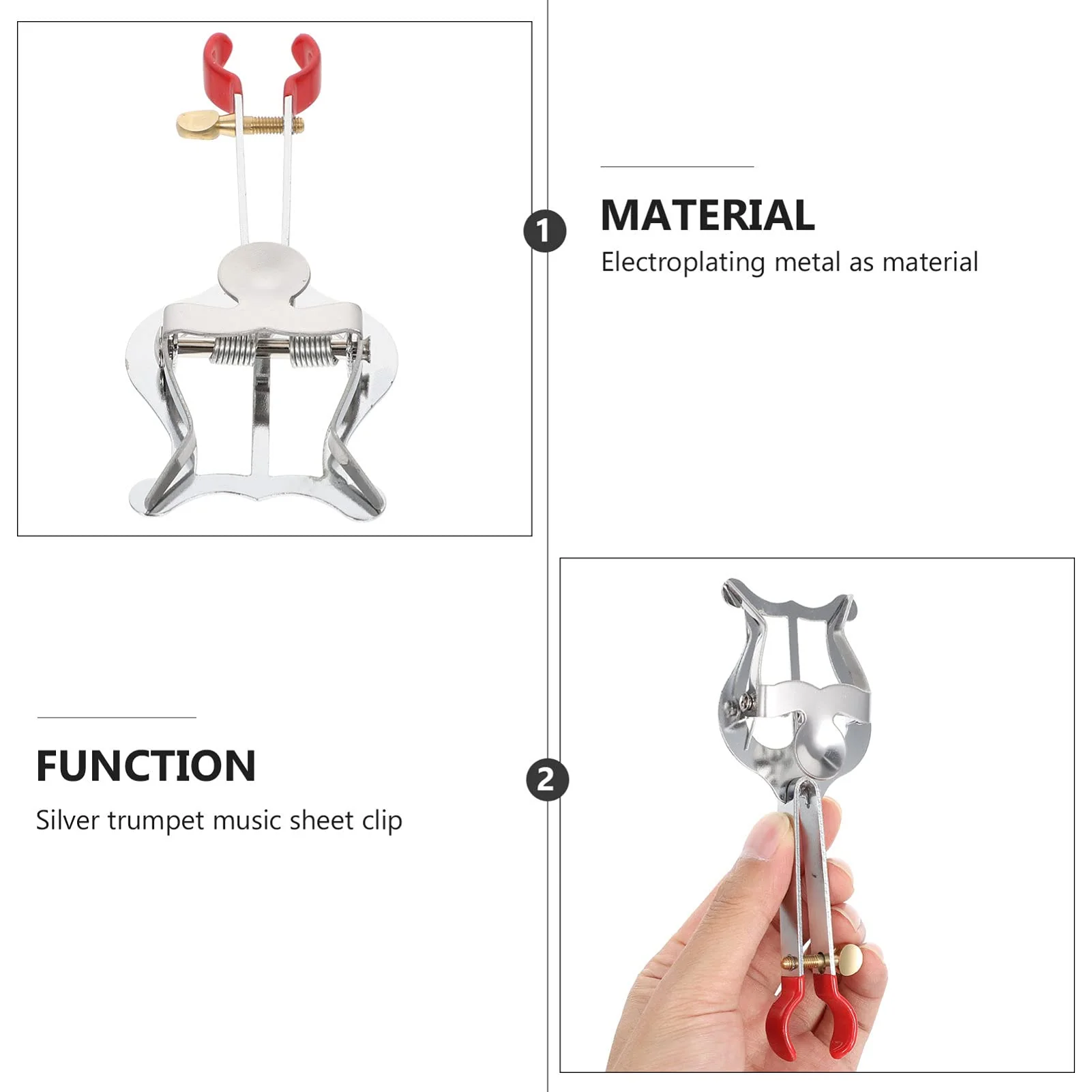 Vaguelly Trumpet Marching Clamp-on Lyre Clamp Sheet Music Clip Stand Instrument Holder Trumpet Marching Lyre - Image 7