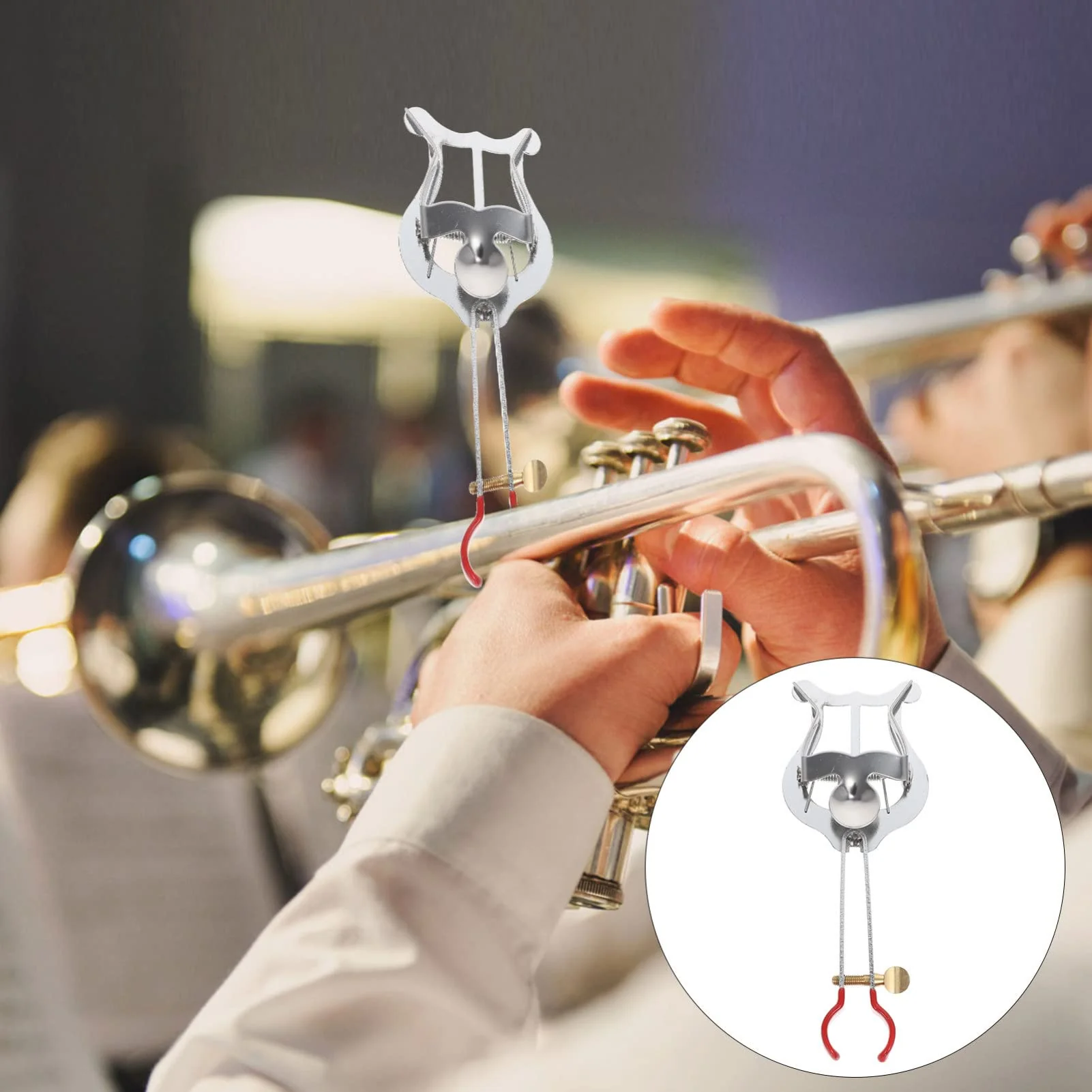 Vaguelly Trumpet Marching Clamp-on Lyre Clamp Sheet Music Clip Stand Instrument Holder Trumpet Marching Lyre - Image 8