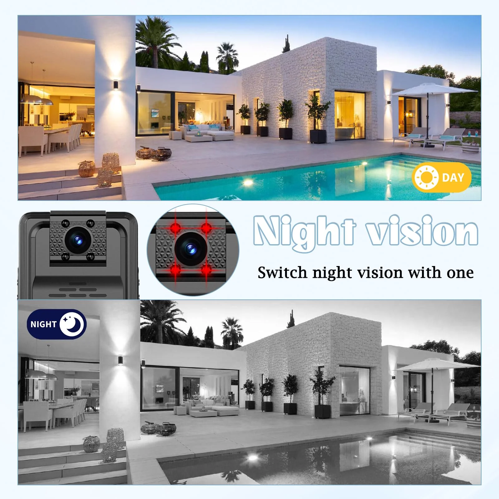 Valentines Gift Body Camera 2K BodyCam with Audio and Video Recording, Mini Camcorder with 64GB SD Card Night Vision Small POV Wearable Clip on Camera for Sports Police Vlog - Image 3