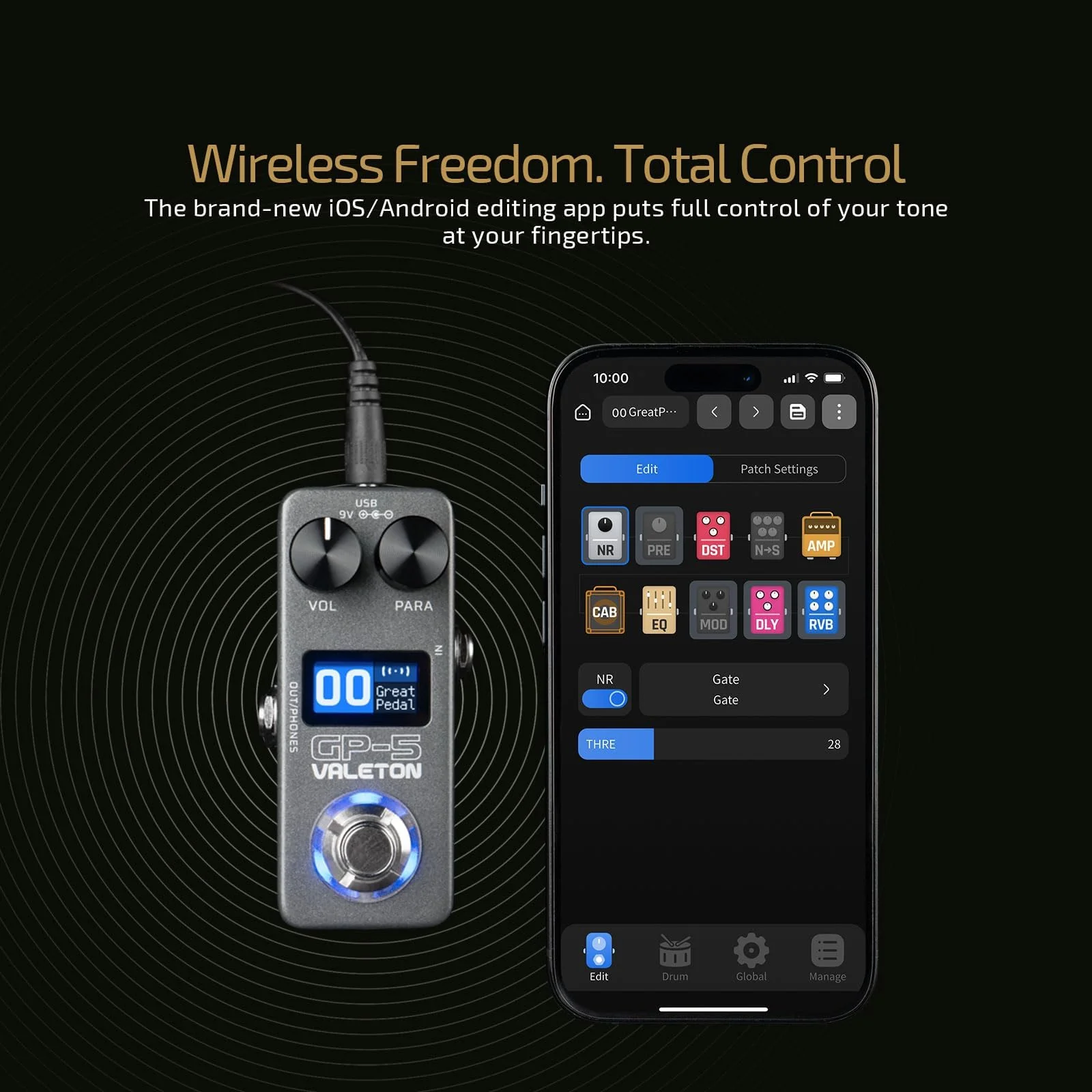 Valeton GP-5 Super Compact Multi-Effects Processor & NAM/IR Loader Pedal(Incl 1PCS Additional TRS Cable By VOLKTONE) - Image 5