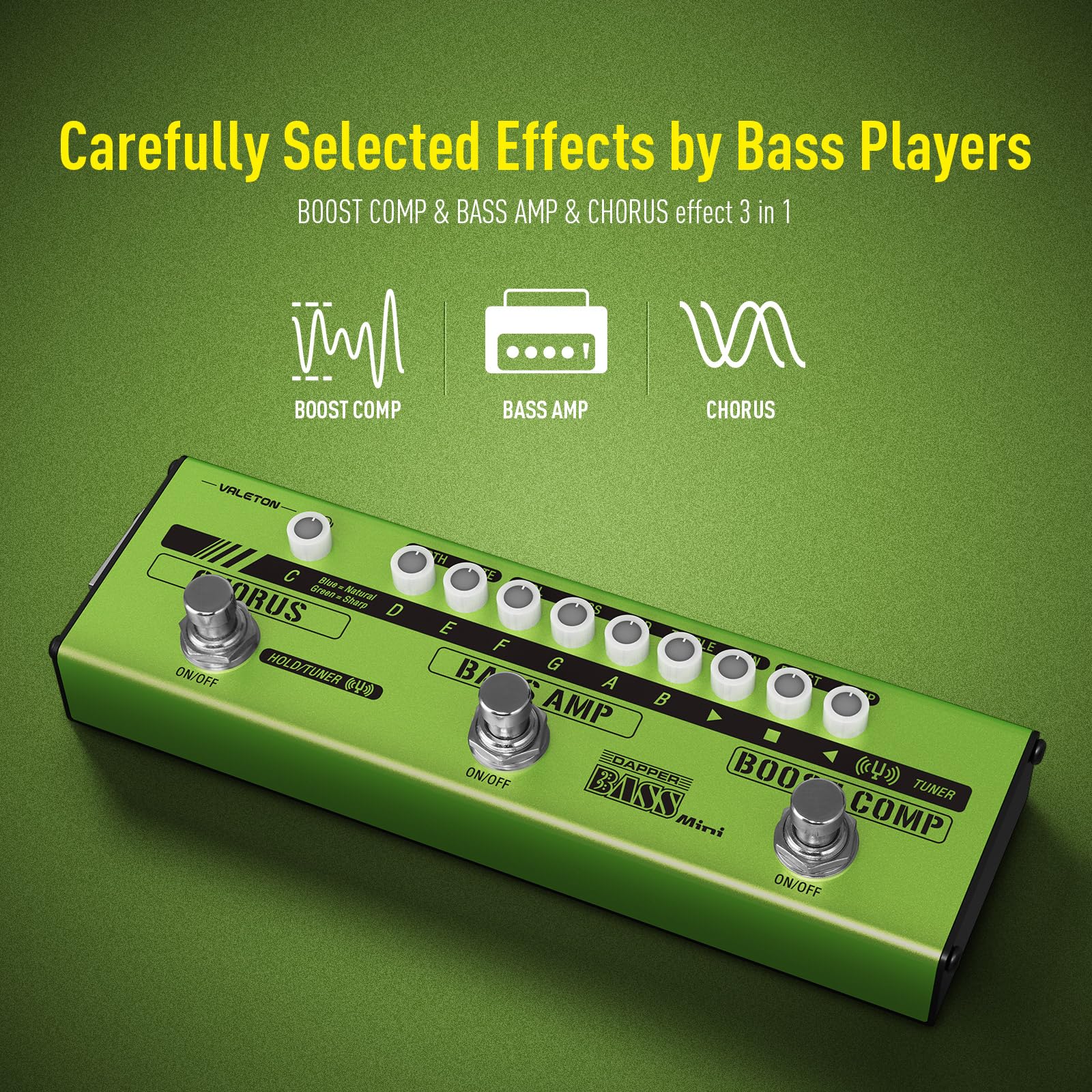 Valeton MES-2 Dapper Bass Mini Effect Strip - Image 2