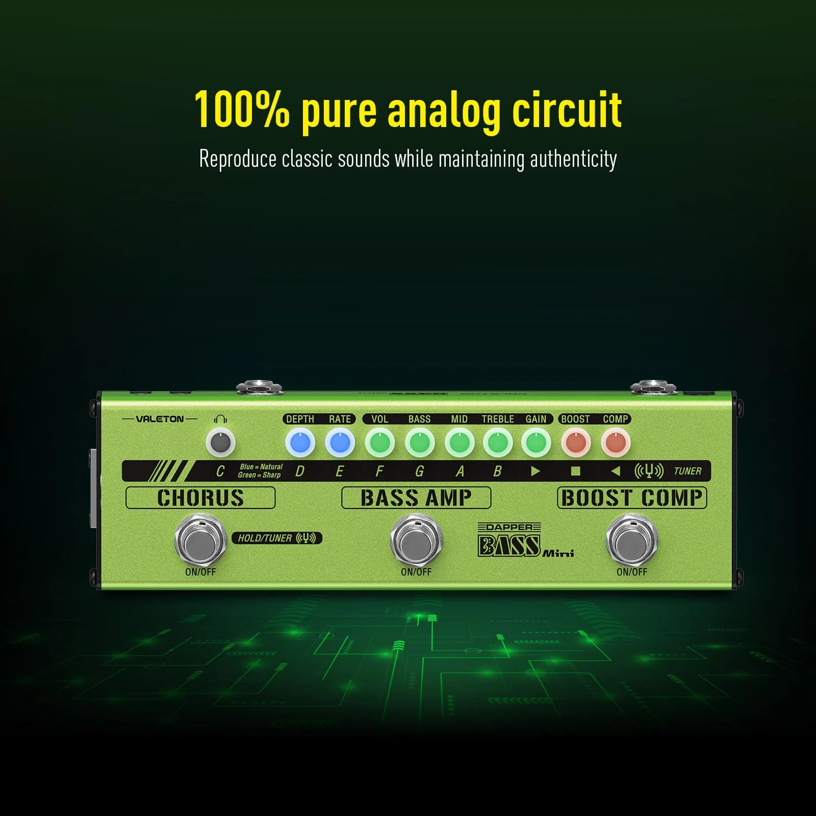 Valeton MES-2 Dapper Bass Mini Effect Strip - Image 3