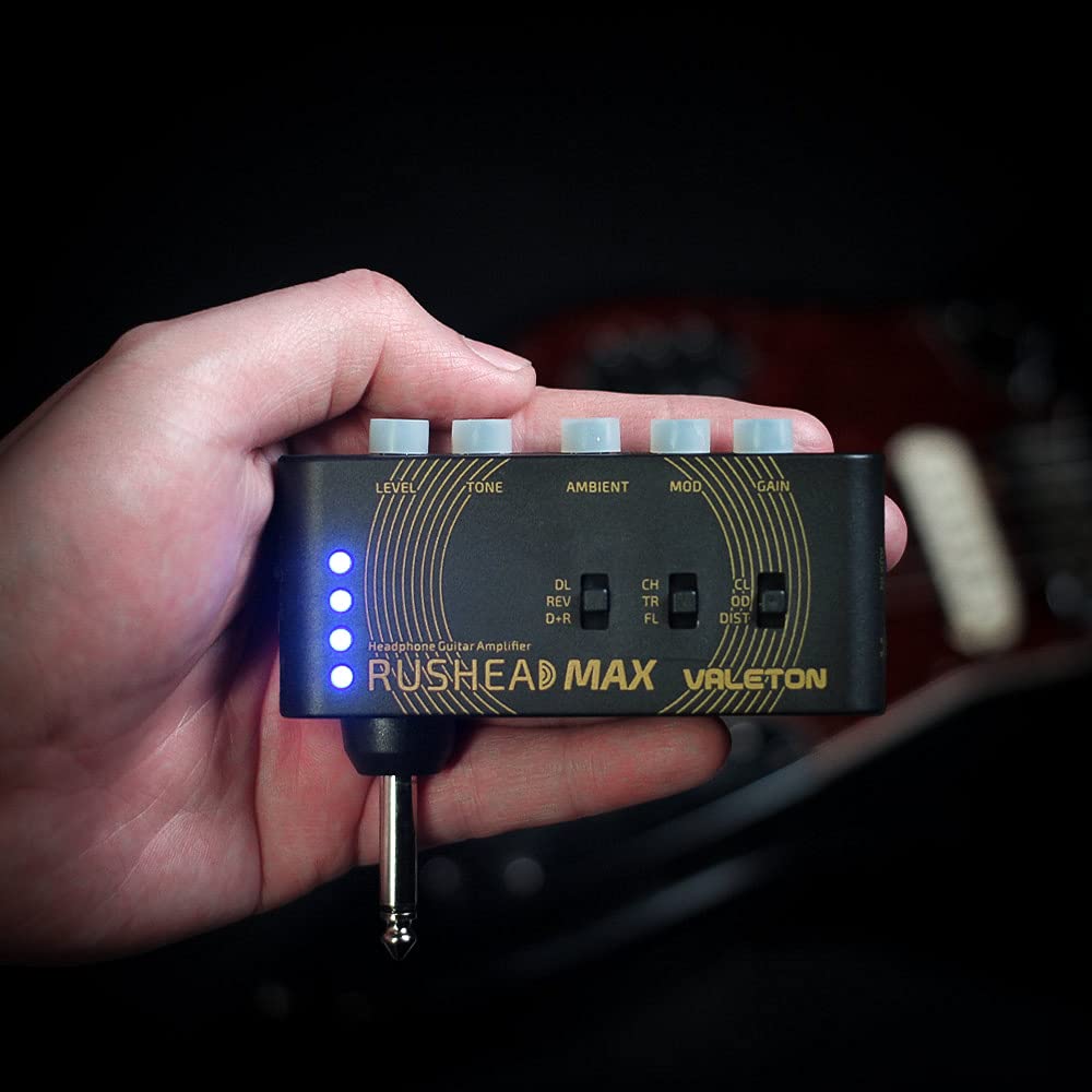 Valeton Rushead Max USB Chargable Portable Pocket Guitar Bass Headphone Amp Carry-On Bedroom Plug-In Multi-Effects - Image 7