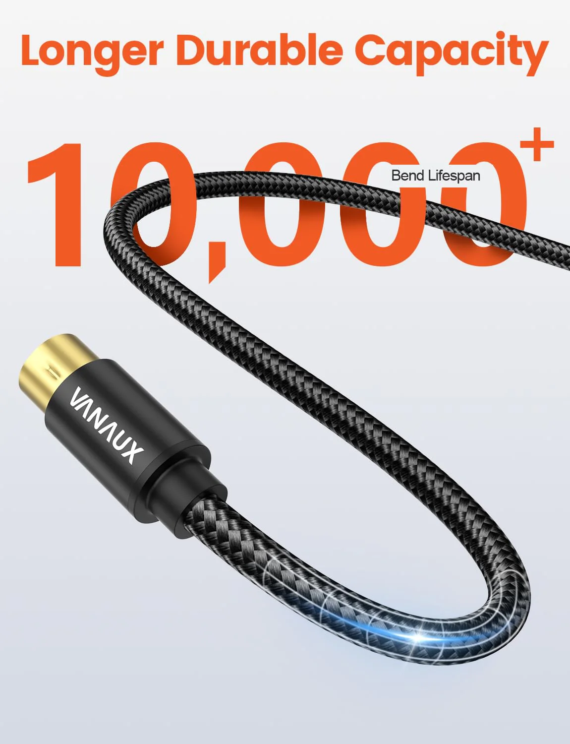 VANAUX MIDI Cable 6FT, Male to Male 5-Pin MIDI Cable Compatible with MIDI Keyboard, Keyboard Synth, Rack Synth, Sampler, External Sound Card, Sound Source and More-Black - Image 3