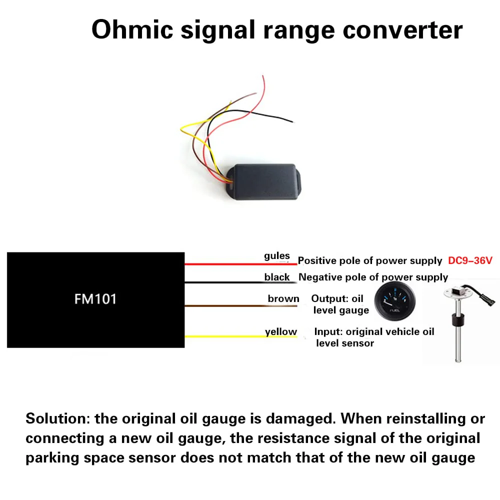 Vanki 1Pcs Ohm Signal Invertor Ohm Range Converter Fuel Sender to Gauge Linking Module - Image 2