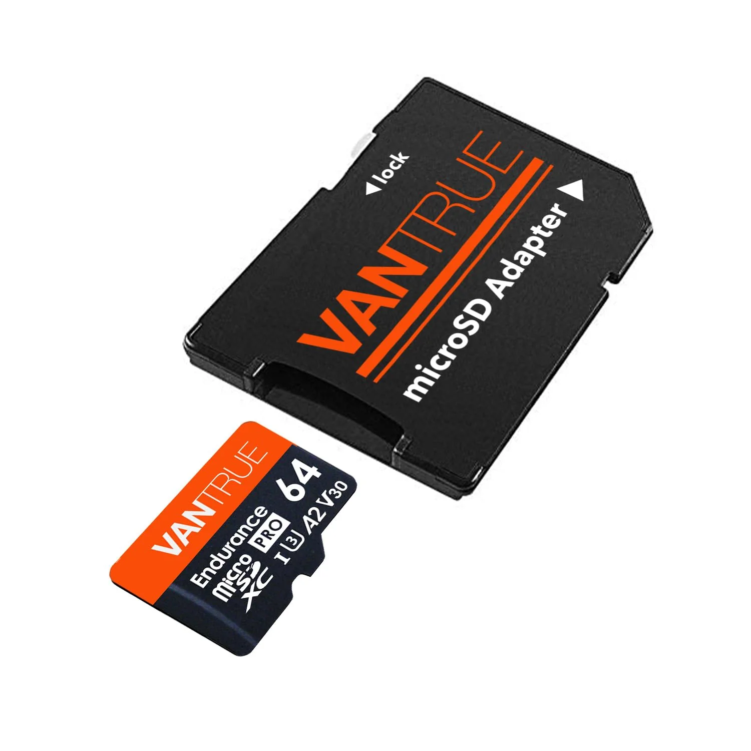 Vantrue 64GB microSD Card with Adapter, U3 UHS-I High Speed SD Card for Dash Cams & Home Security System Video Cameras Vantrue 64GB microSD Card - Image 2