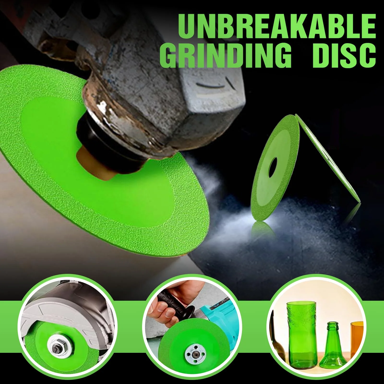 VARKAGE Rock Plate Grinding Disc Rock Plate Flat Grinding Disc for Tile Ceramics, Porous, Widened Cutting Blade for Stone Ceramics, Glass Cutting Disc, Indestructible Disc for Grinders (5 Pieces) - Image 2