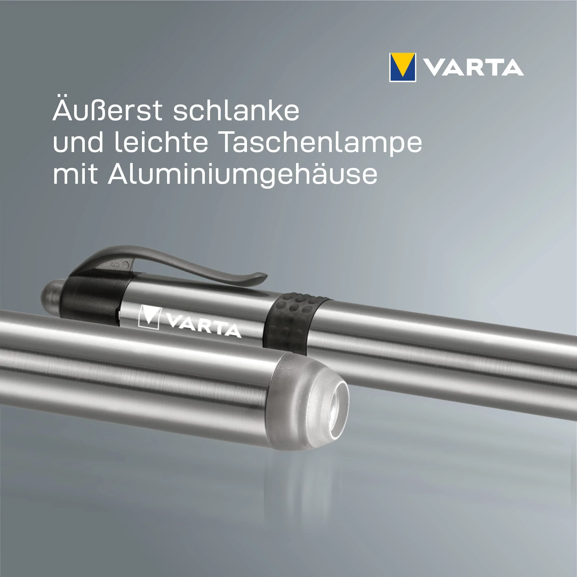 VARTA 2 x Diagnostic Light LED Double Pack Including 1x AAA Battery, Pen Light, Pupil Light, Extremely Slim and Lightweight Pen Torch, Torch, for Hospital, Doctor's Practice, Silver Diagnostikleuchte LED 2er Pack - Image 6
