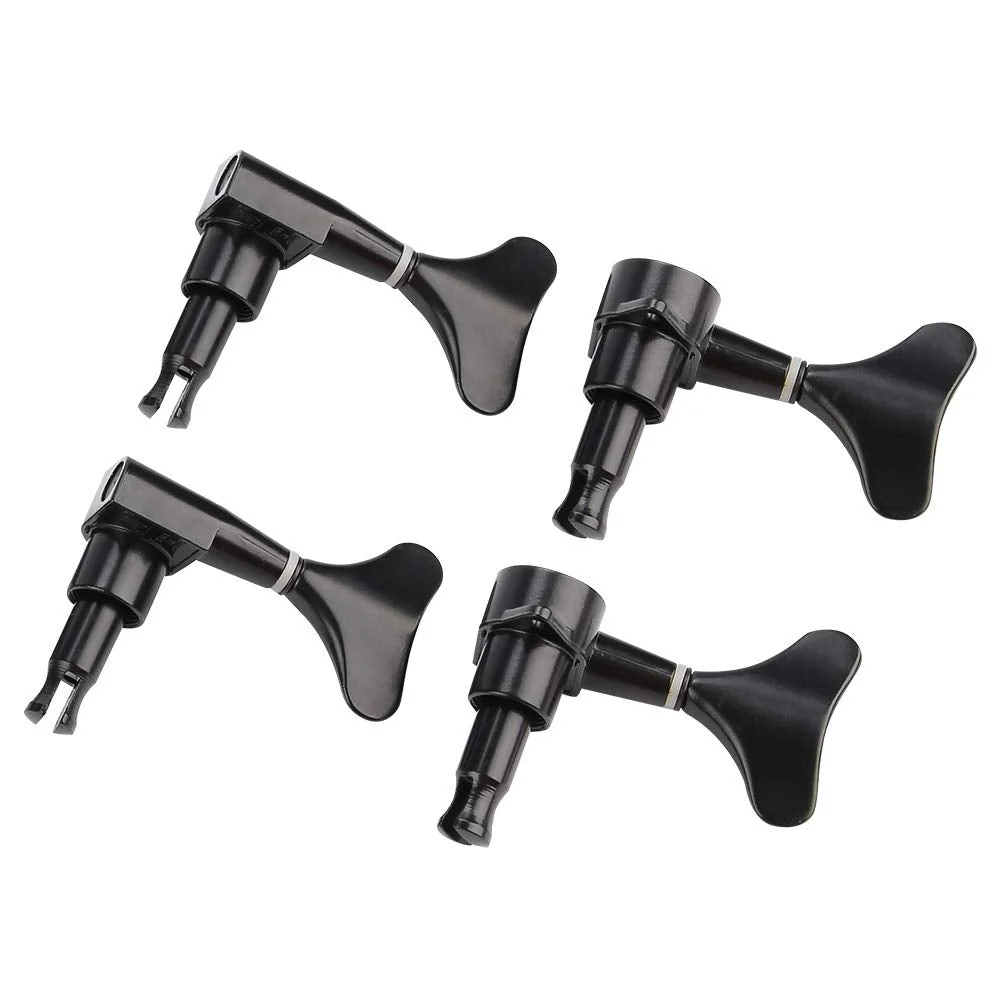 VBESTLIFE 2L 2R Electric Bass Machine Heads, Sealed Tuner String Tuning Key Pegs for Electric Bass Black - Image 2