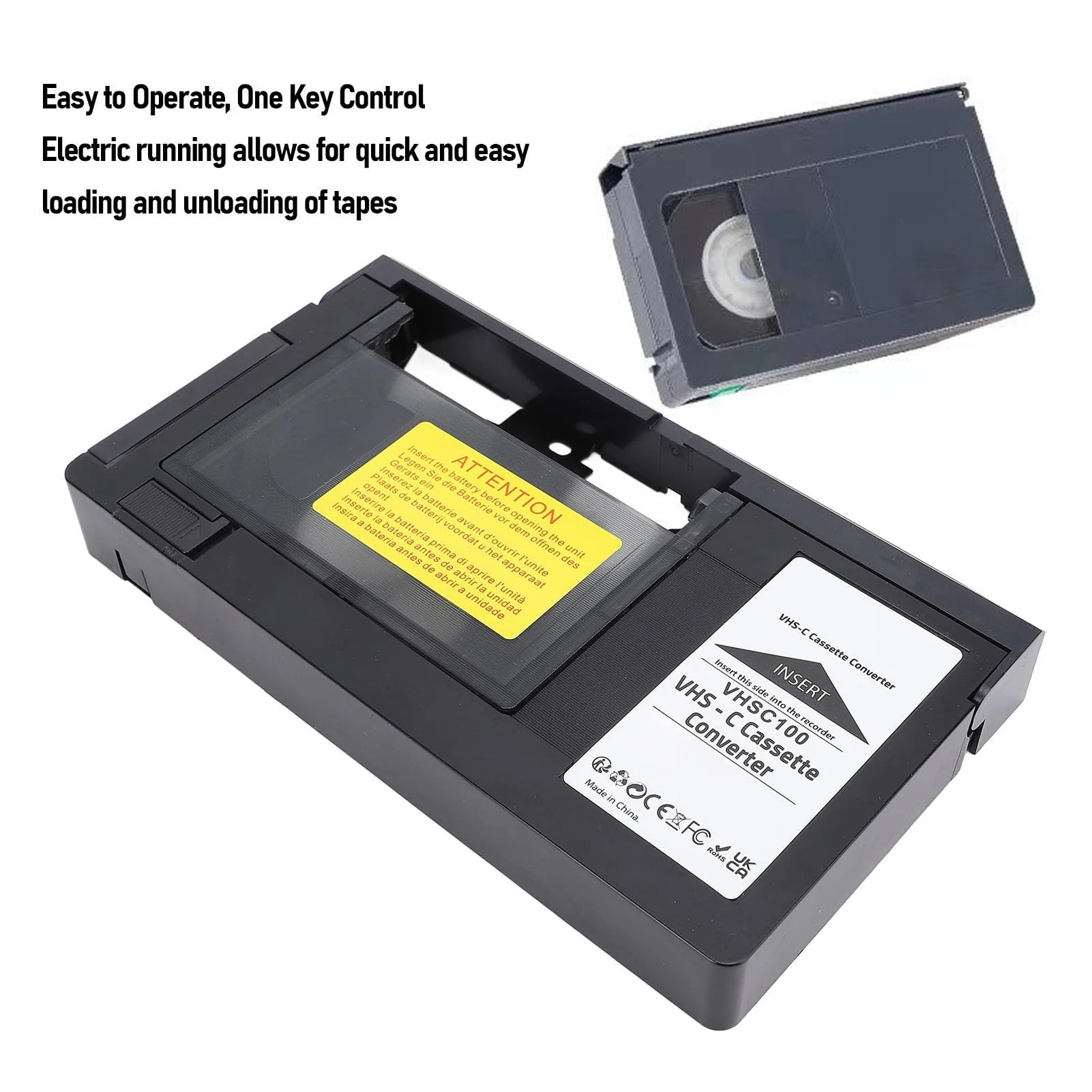 VBESTLIFE Cassette Adapter for Camcorders SVHS VHS C to VHS, for VCR Player, VHS Tapes, Video Cassette Player and VHS to Digital Converting - Image 2