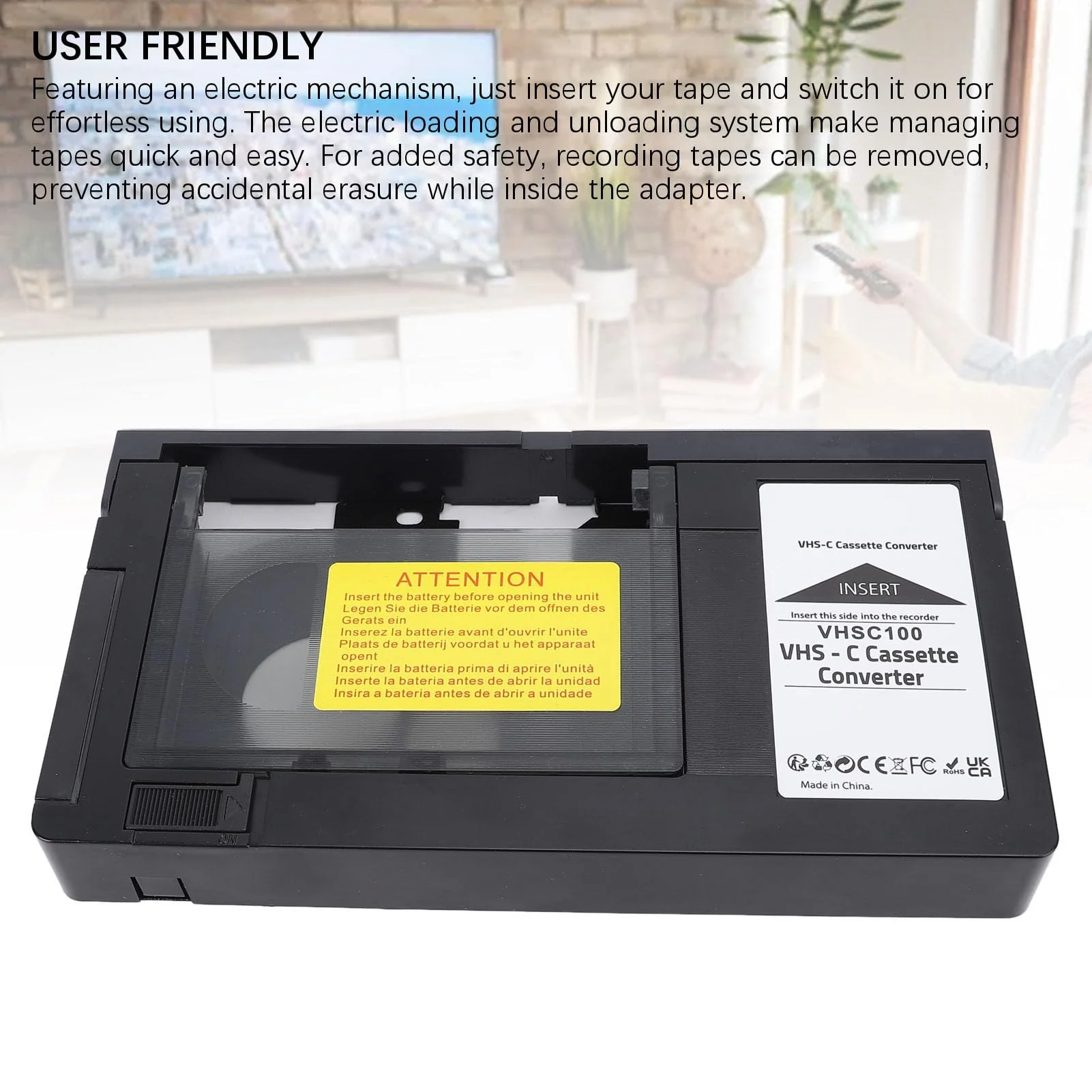 VBESTLIFE Cassette Adapter for Camcorders SVHS VHS C to VHS, for VCR Player, VHS Tapes, Video Cassette Player and VHS to Digital Converting - Image 3
