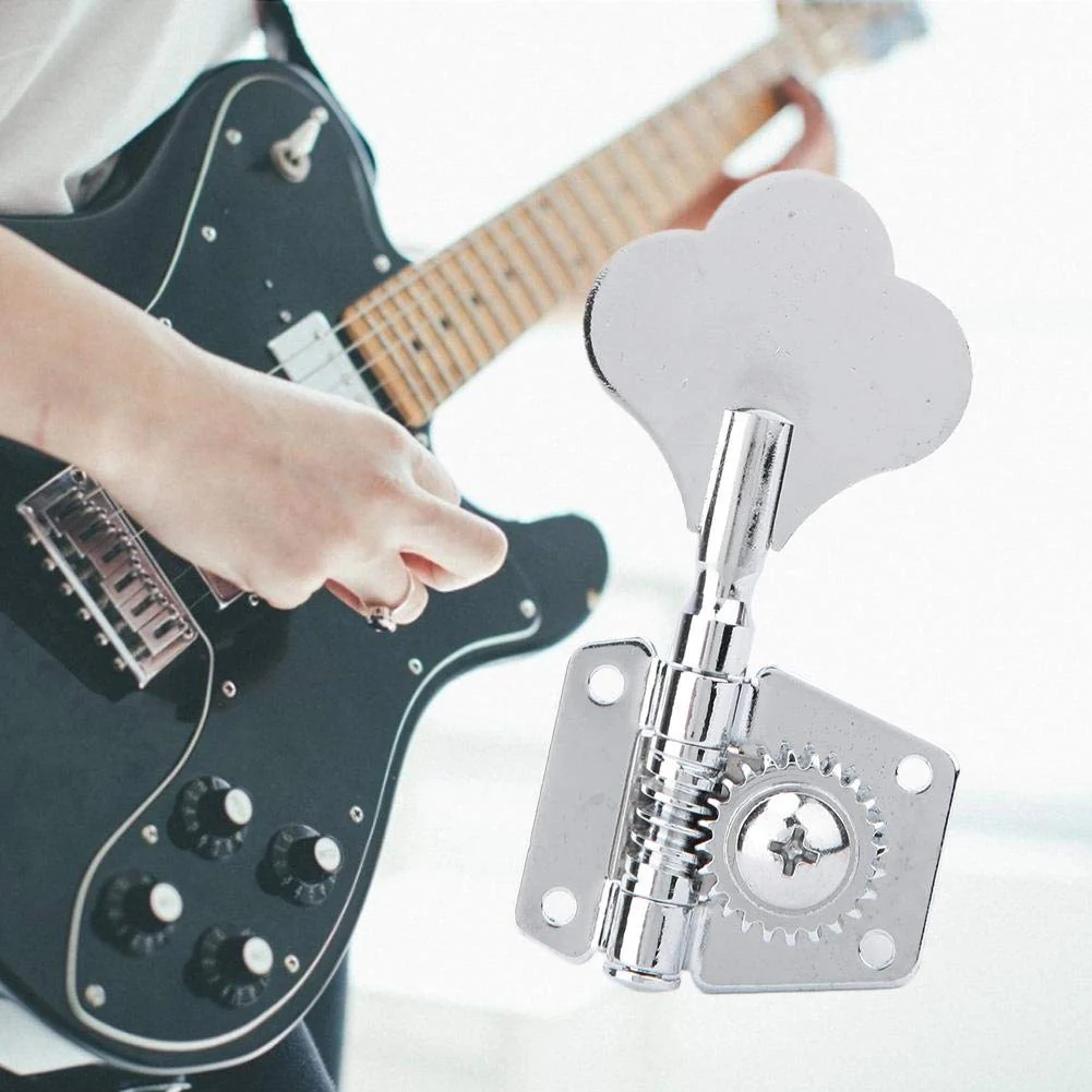 VBESTLIFE Electric Bass Machine Heads, Open Tuner Knobs String Tuning Key Pegs Tuners for Electric Bass for Right Row - Image 4