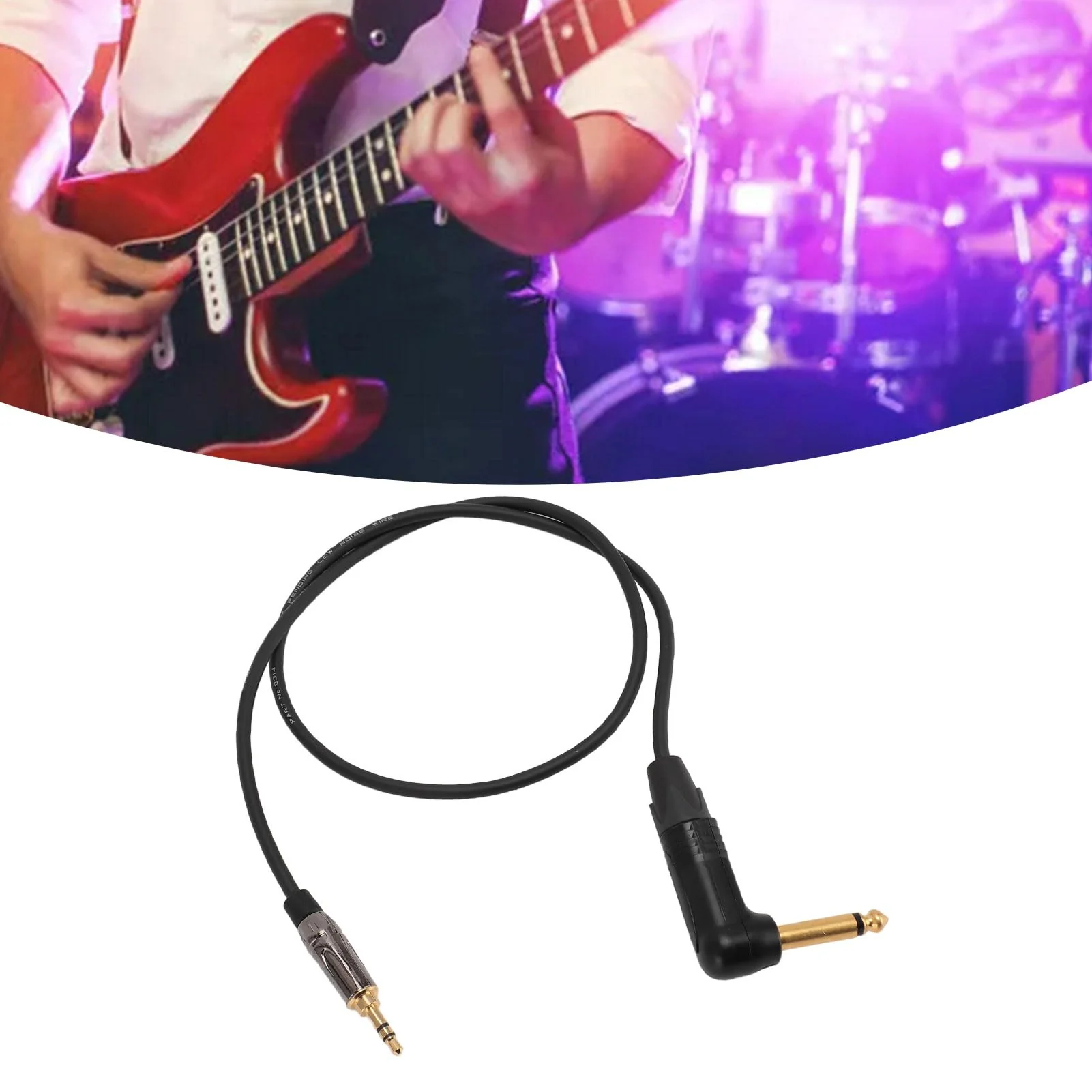 VBESTLIFE Guitar System Cable for G3 G4, 3.5mm to 6.35mm Jack Right Angle to Straight Electric Instrument Cable, 75cm, VBESTLIFEtu4afg0x17 - Image 3