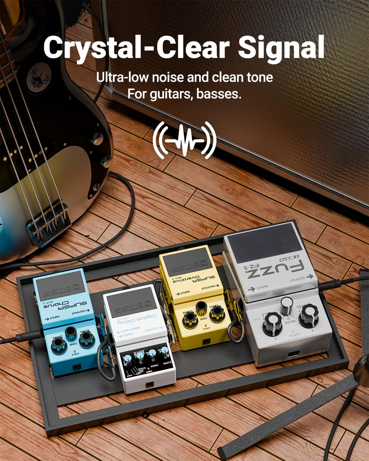 VCELINK 6.5 Inch Guitar Patch Cables, 1/4" TS Right-Angle Nickel-Plated Pedalboard Patch Cords with Dual-Layer Shielding, Noise-Free High-Fidelity Signal (6 Pack) 6 Pack - Image 8