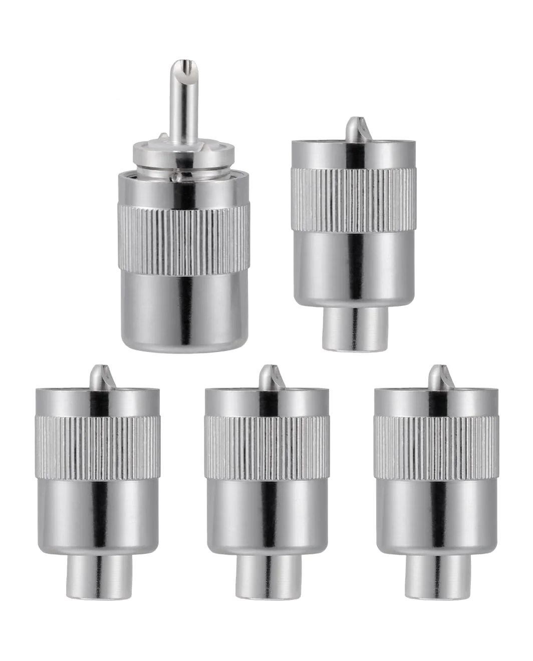 Vecys 5pcs PL259 UHF Male Connector 50 Ohm PL259 Male Plug Crimp RF Coaxial Plug Adapter for RG58 LMR195 RG142 RG400 Low Loss Coaxial Cable PL259 for RG58/RG400 - Image 4