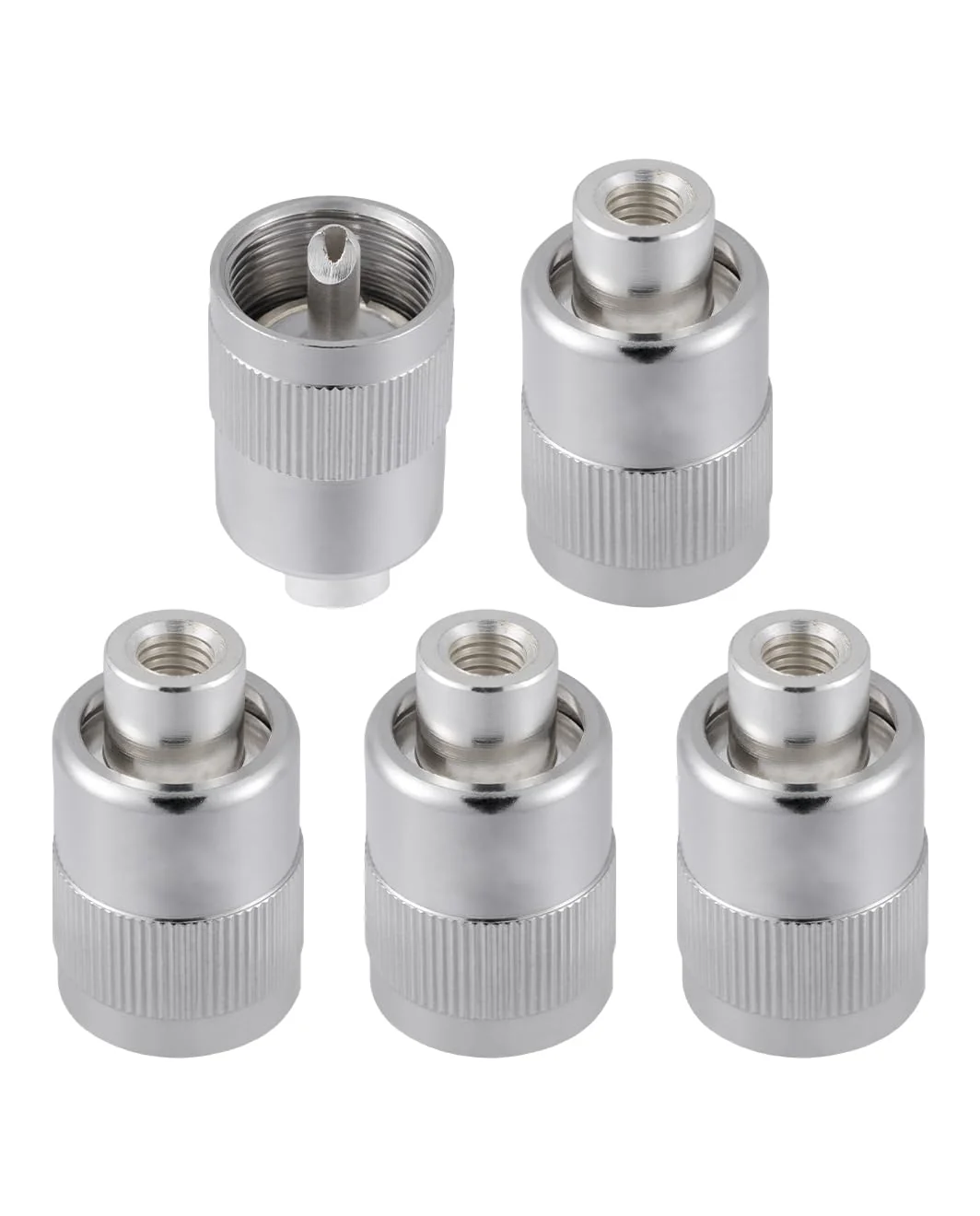 Vecys 5pcs PL259 UHF Male Connector 50 Ohm PL259 Male Plug Crimp RF Coaxial Plug Adapter for RG58 LMR195 RG142 RG400 Low Loss Coaxial Cable PL259 for RG58/RG400 - Image 5
