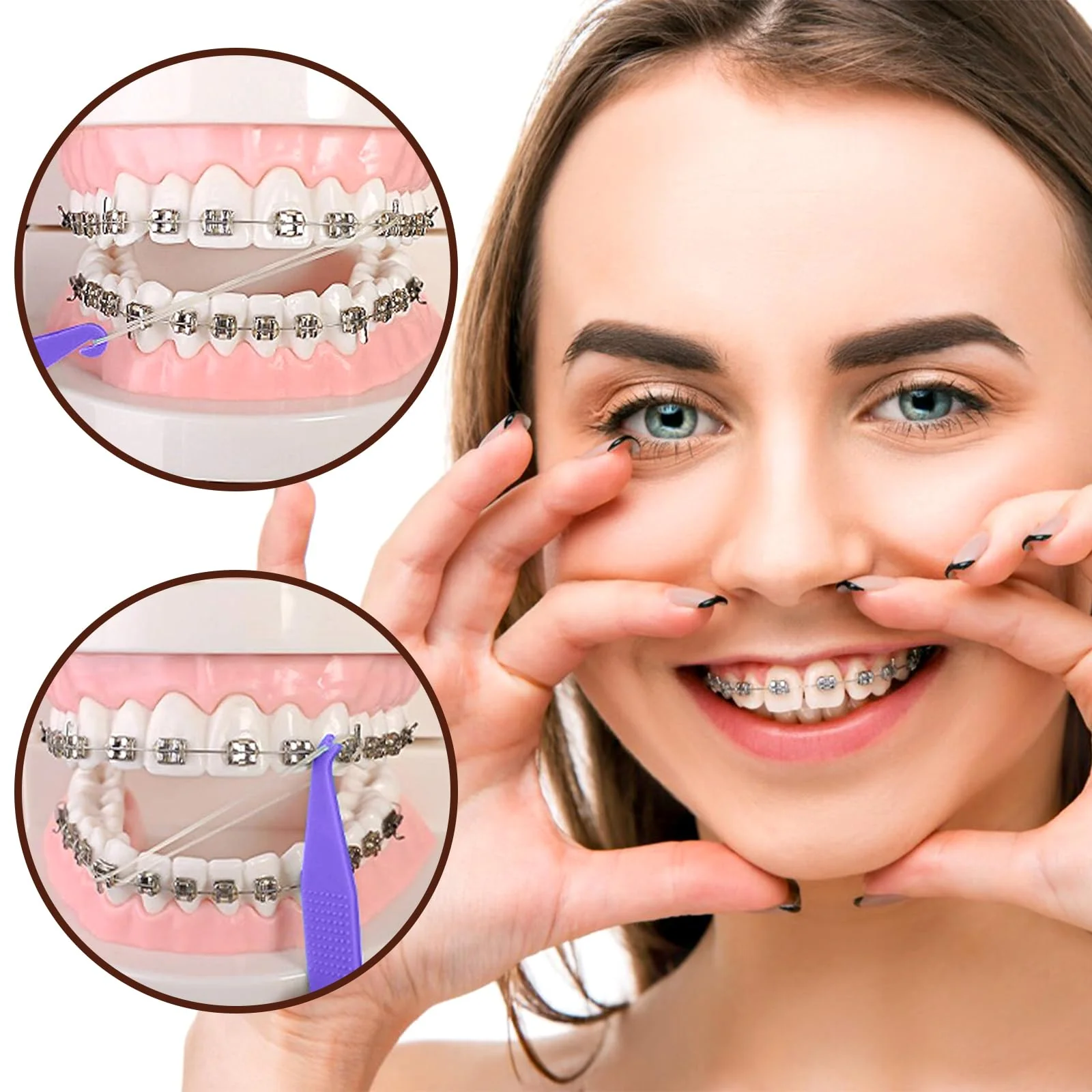 VEGCOO Pack of 600 Orthodontic Rubber Bands, 3/8 Inch, Braces Accessories with 6 Placers, Dental Orthodontic Rubber Bands for Dental Braids Braces Dental Gaps (Monkey) Monkey - Image 5