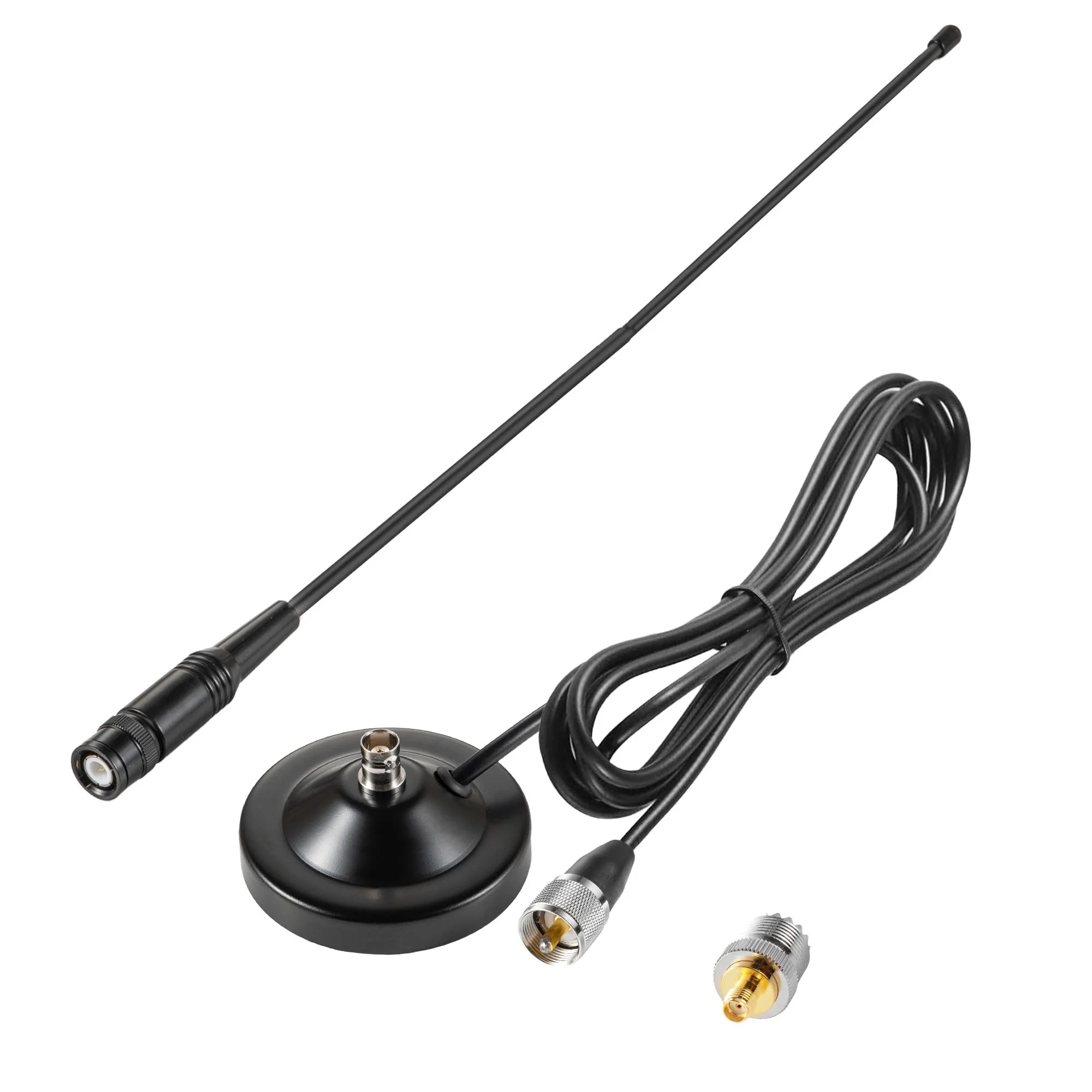 Vehicle Car Mobile Ham Radio GMRS Soft Whip Antenna, UHF VHF 136-174MHz 400-470MHz 2meter 70CM Magnetic Base Mount Antenna for Motorola Kenwood Midland BTECH and BaoFeng Mobile Radios, Eifagur - Image 7