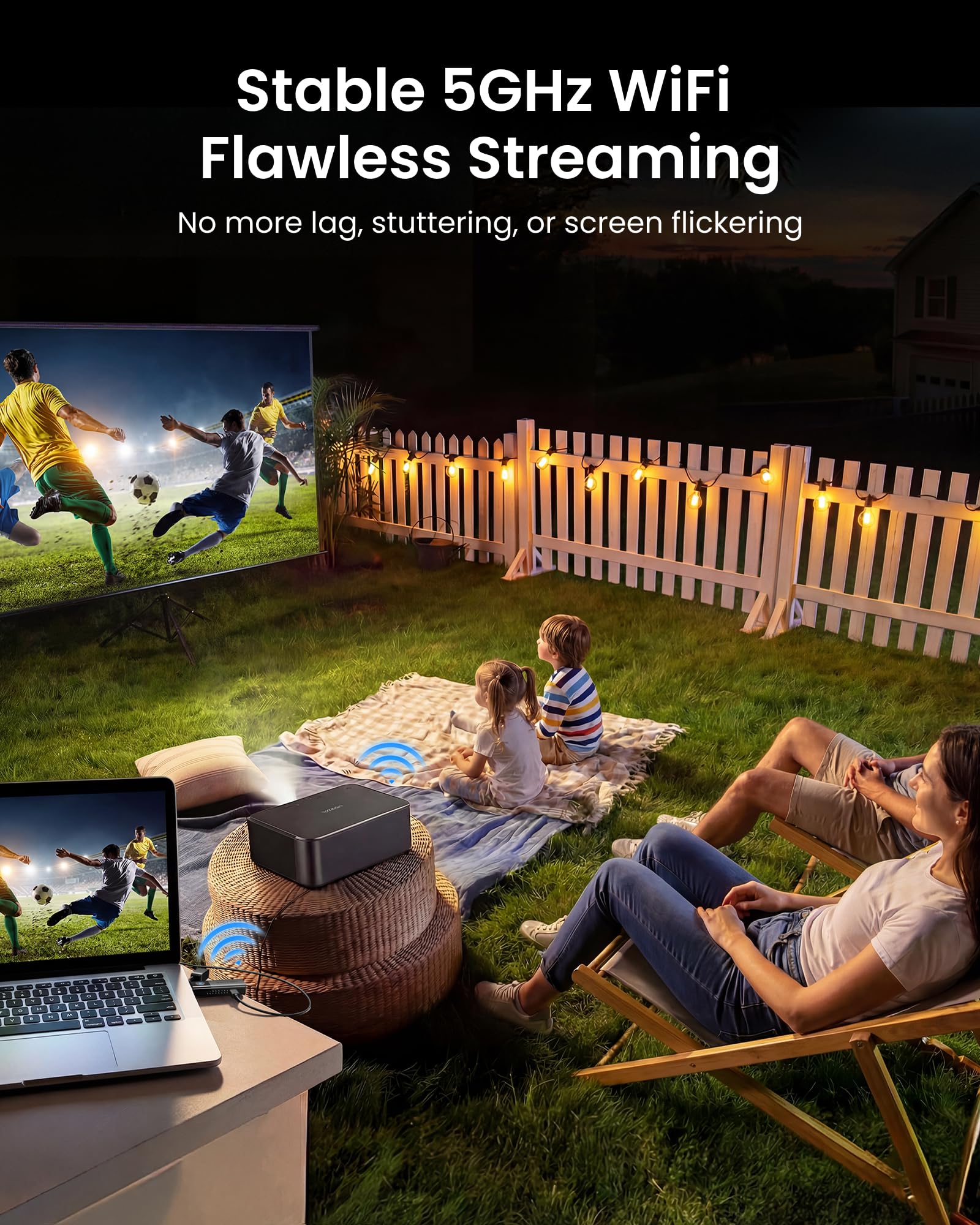 VENTION Mini Wireless HDMI Transmitter and Receiver 165FT/50M,4K Decode 1080P@60Hz Ultra HD Video Output, Plug&Play 5G for Video and Audio to Monitor from Monitor/Projector/TV - Image 4