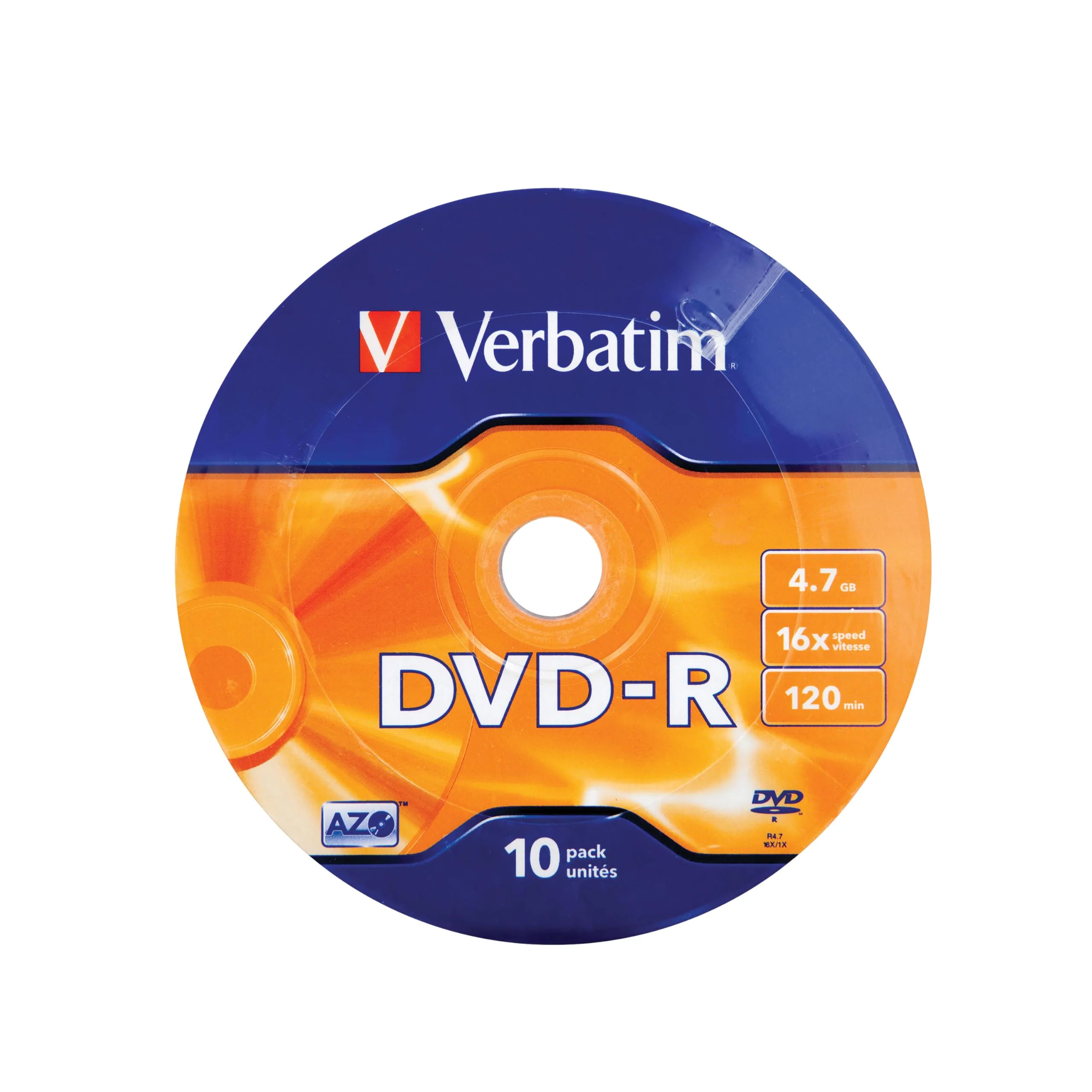 Verbatim DVD-R Blank Discs AZO Dye 4.7GB 16X Recordable Disc - 10 Pack Wrap Silver 10pk Wrap Standard Packaging - Image 3