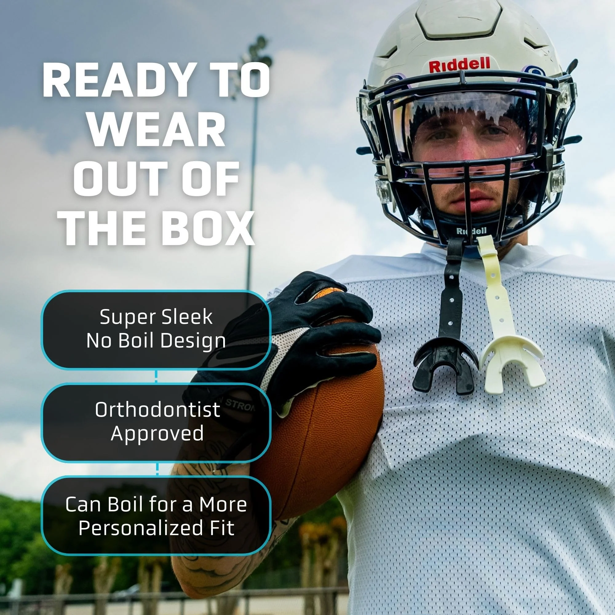 Vettex Double Mouth Guard with Lip Protection, Cardinal (AC25-CD) Mouthguard - Image 6