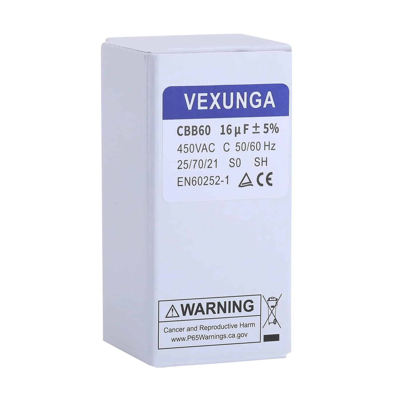VEXUNGA 16µF 450V Motor Capacitor Starting Capacitor 16uF 16uF 450V 40x70mm CBB60 Capacitors Cable M8 for Electric Motor - Image 5
