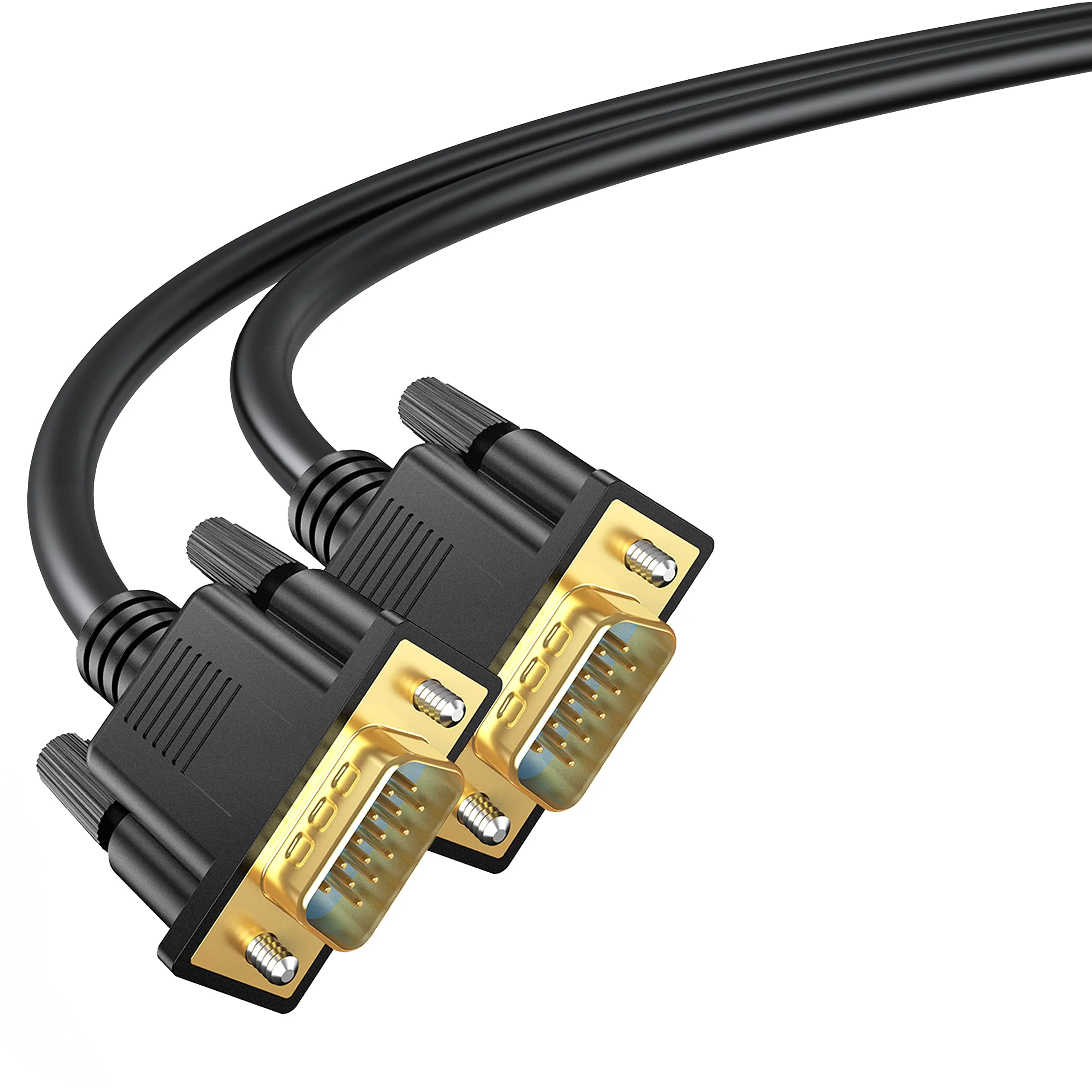 VGA Cable 10 Feet, VGA to VGA Cord, VGA Computer Monitor Cable Male to Male 1080P@60hz Full HD for Computer, Laptop, Docking Station, DVD, Monitor, TV, Projector VGA Black 1-Pack - Image 7