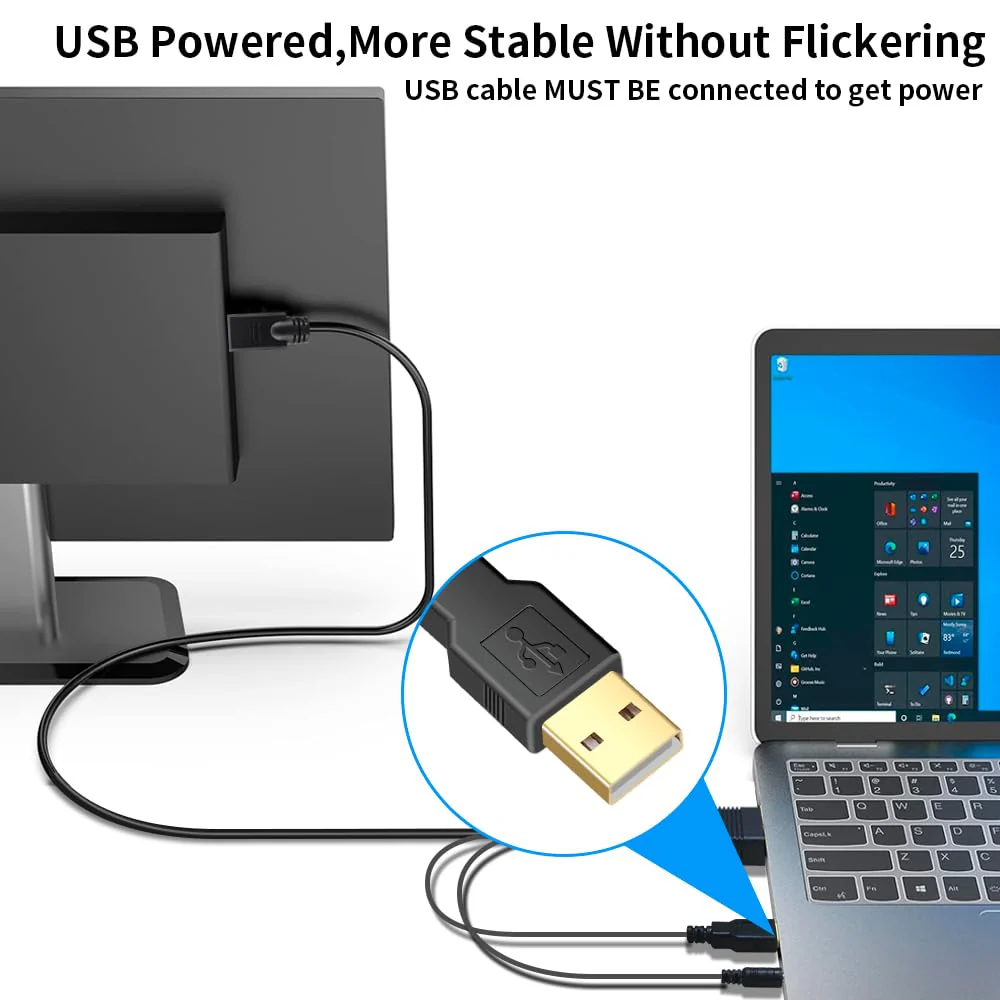 VGA (Sources) to HDMI(Display) Cable 25ft with Audio, VGA to HDMI Adapter Converter Cord Cable Compatible Well Witch Computer/Projector/Laptop to Monitor/TV/Desktop - Image 5
