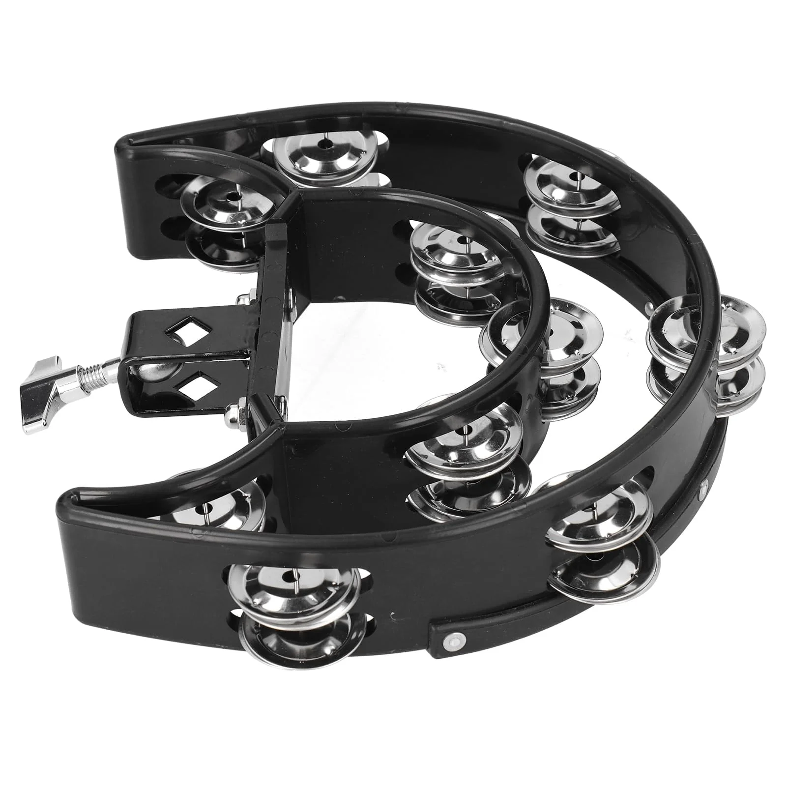 VGEBY Drum Set Hi Hat, Hi Hat Tambourine Drum Set Multifunctional Hand Bell Rattle Loose Double Row Bells Tambourine for for Mounted - Image 4