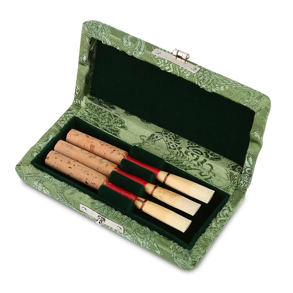 VGEBY Storage Case, Silk Cloth Cover Wooden Protector Holder Box for 3pcs Oboe Reeds Played Accessories Orc3 Oboe Case - Image 4