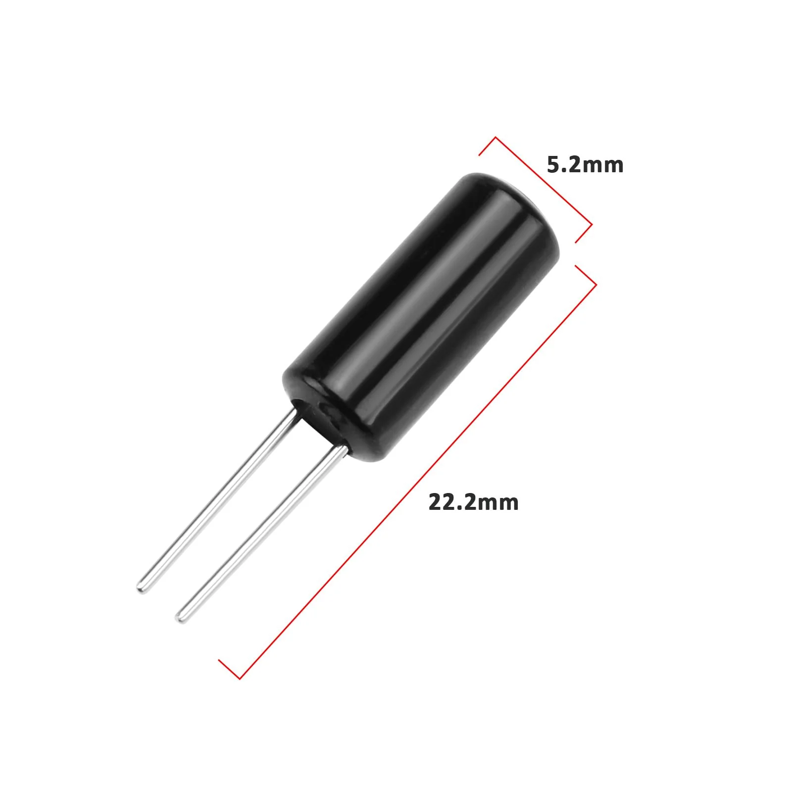 VGOL Ball Angle Tilt Vibration Switch SW-520D Ball Switch Tilt Sensor Switch 22.2 x 5.2 mm for Small Household Appliances Sports Equipment Black Pack of 20 - Image 4