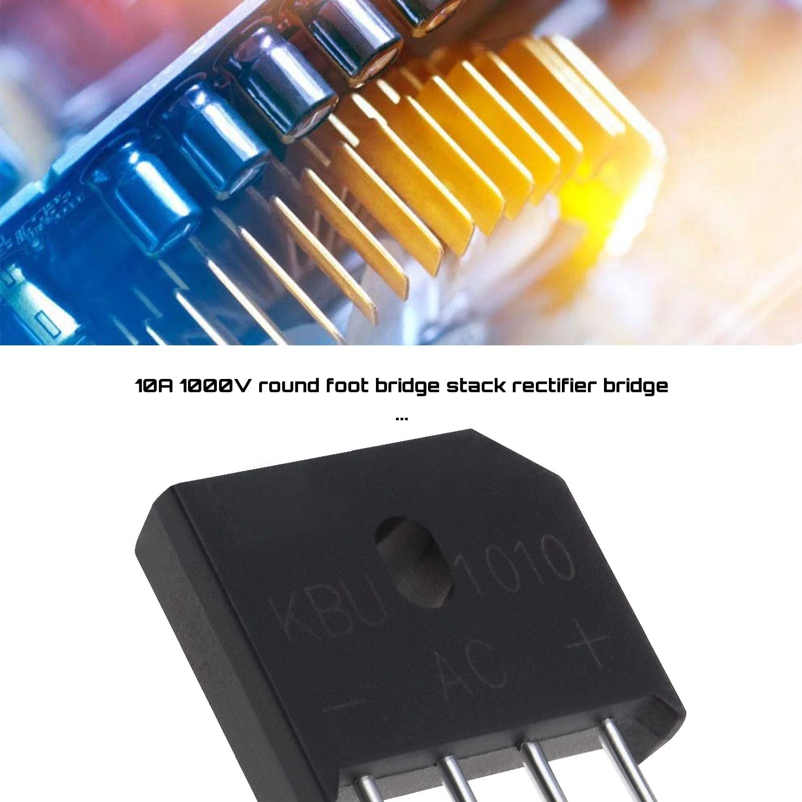 VGOL KBU1010 Bridge Rectifier Bridge Lead Diode 1000V 10A Single Phase Diode Bridge Rectifier for Electronic Circuits Household Appliances Pack of 10 - Image 2