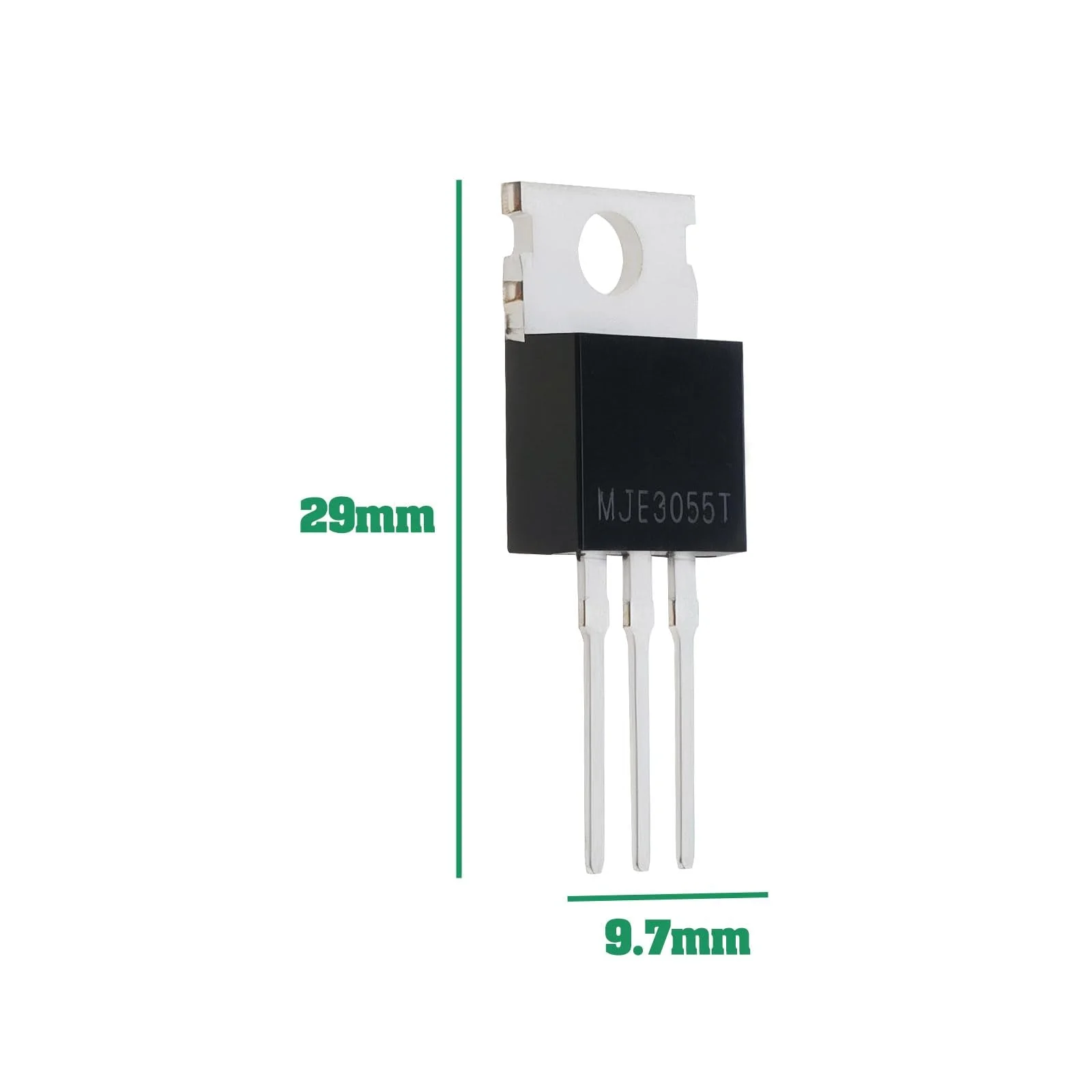 VGOL MJE3055T NPN Transistor TO-220 10A 60V 75W 29 x 9.7mm for Power Circuit and General Purpose Amplifier NPN Semiconductor Switch Black Pack of 20 - Image 4