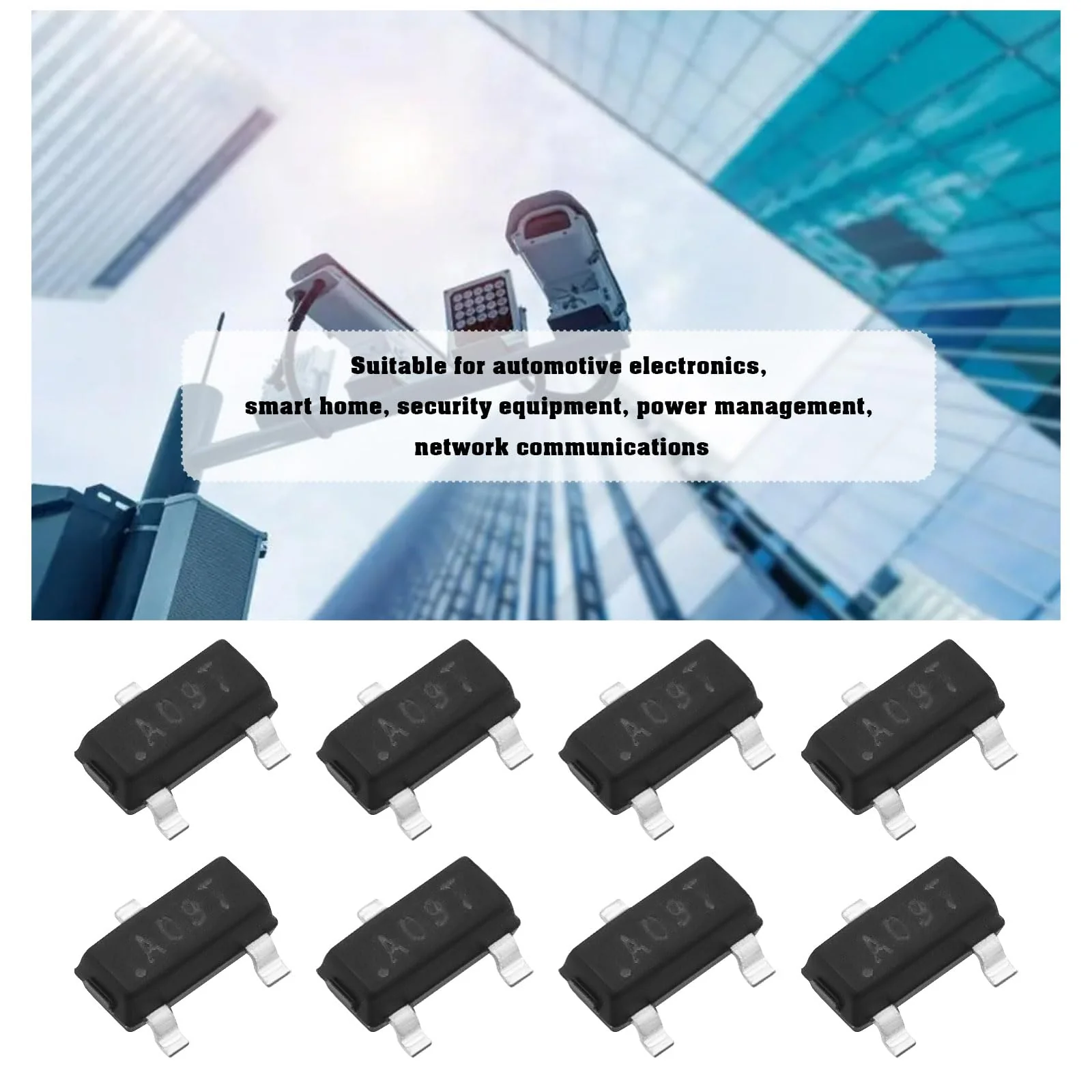 VGOL Pack of 50 AO3400 A09T 5.7A 30V N-Channel P-Channel Enrichment Mode Field Effect Transistor Compatible with MOSFET SMD Transistor AO3400 SOT-23 - Image 3