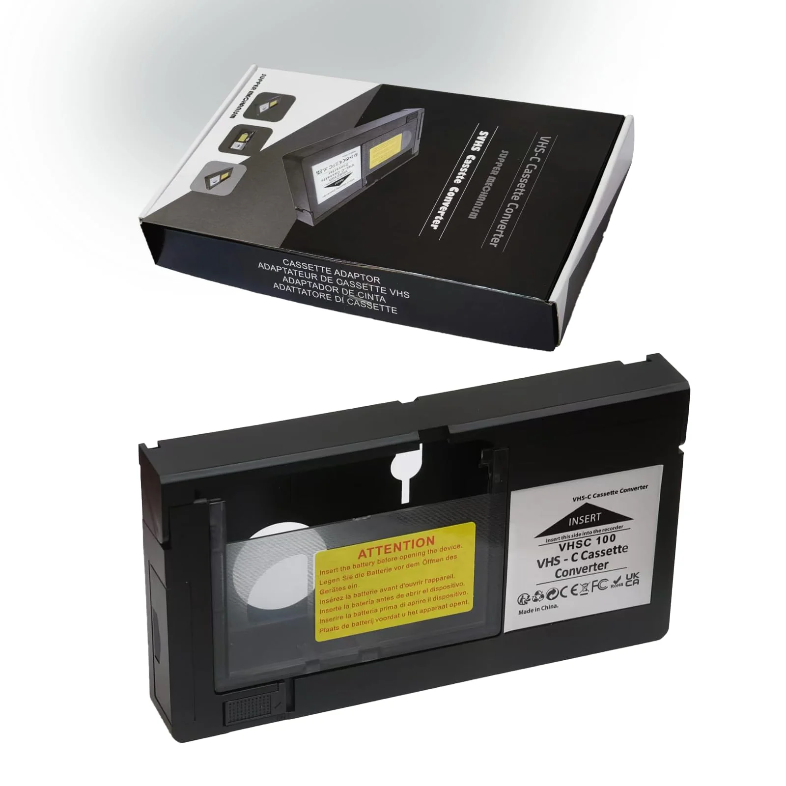 VHS-C Tape Cassette Adapter for Camcorders Motorized VHS VHS-C to VHS – Ideal for VCR Player, Video Cassette Player and VHS to Digital Converting - Image 5
