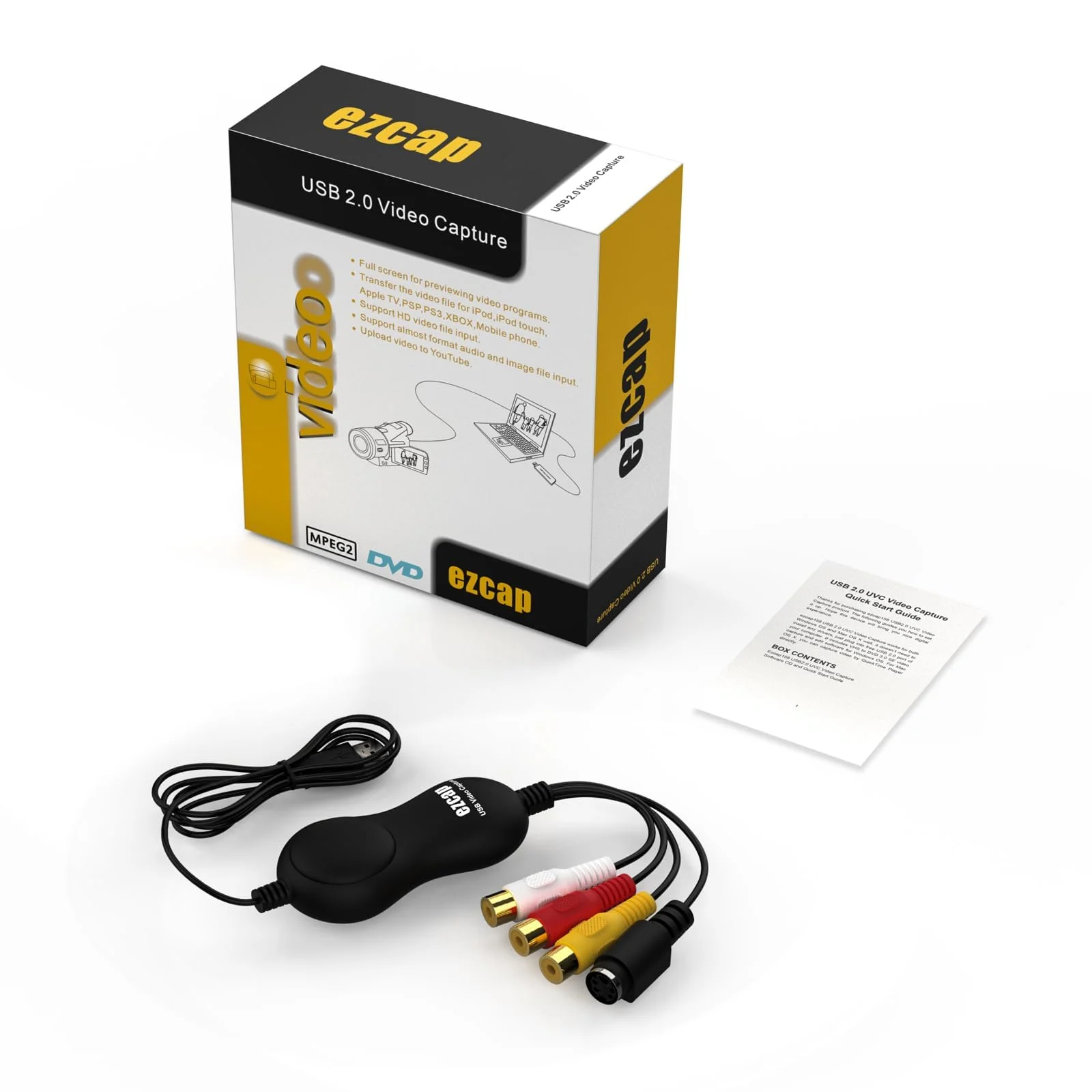 VHS to Digital Converter, RCA to USB 2.0 Video Capture Card, Convert VHS, VCR, Hi8, Camcorder to Digital, Supports CVBS and S-Video Input, Compatible with Windows, Mac, Linux, H.264 Format - Image 7
