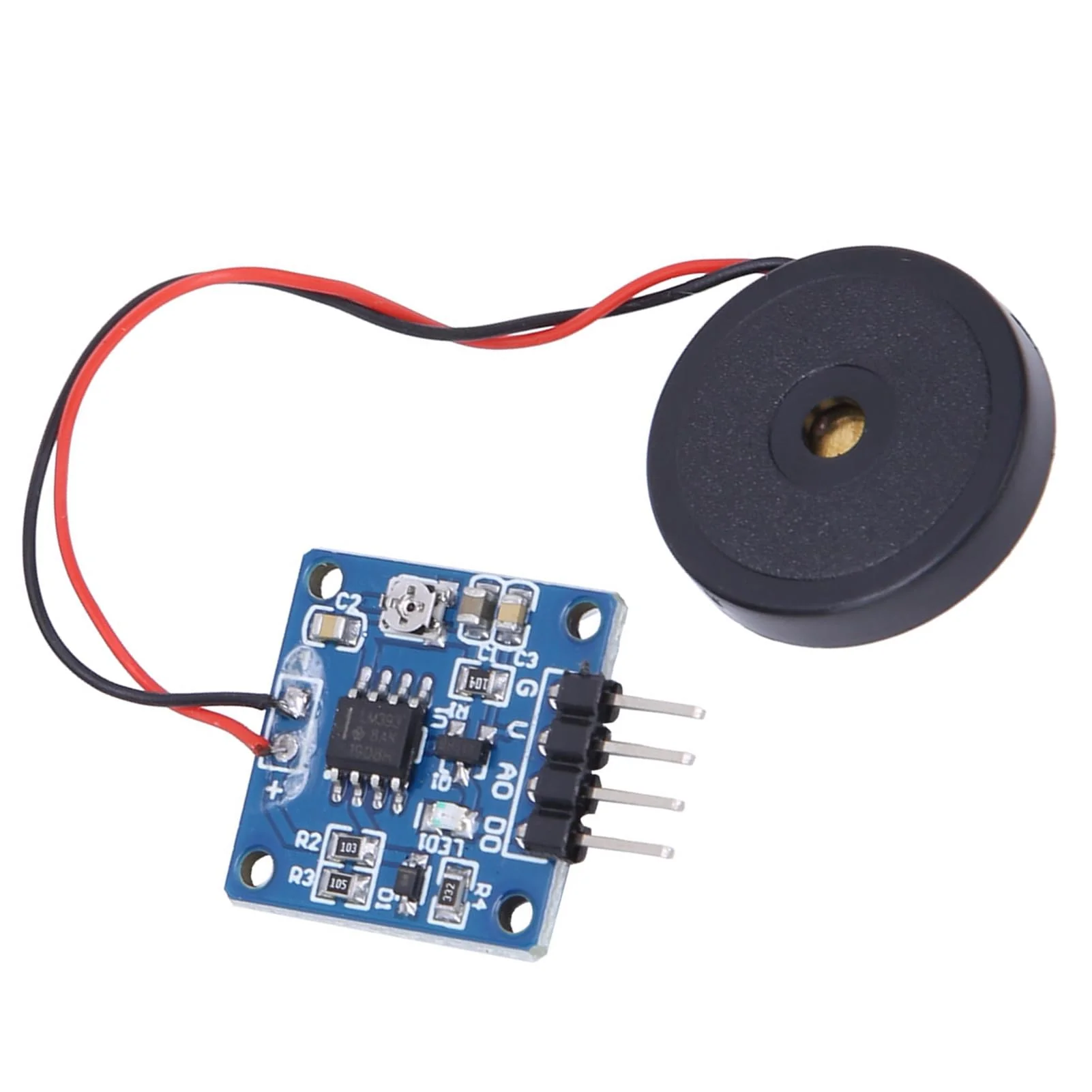 Vibration Switch Module 5.0V DC AD/DO 0.8 x 0.8 Inch Piezoelectric Vibration Tapping Sensor Module - Image 2