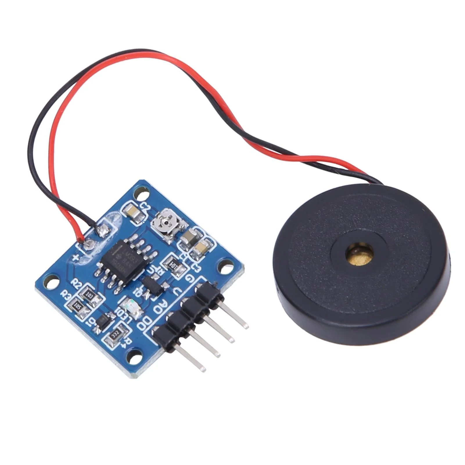 Vibration Switch Module 5.0V DC AD/DO 0.8 x 0.8 Inch Piezoelectric Vibration Tapping Sensor Module - Image 4
